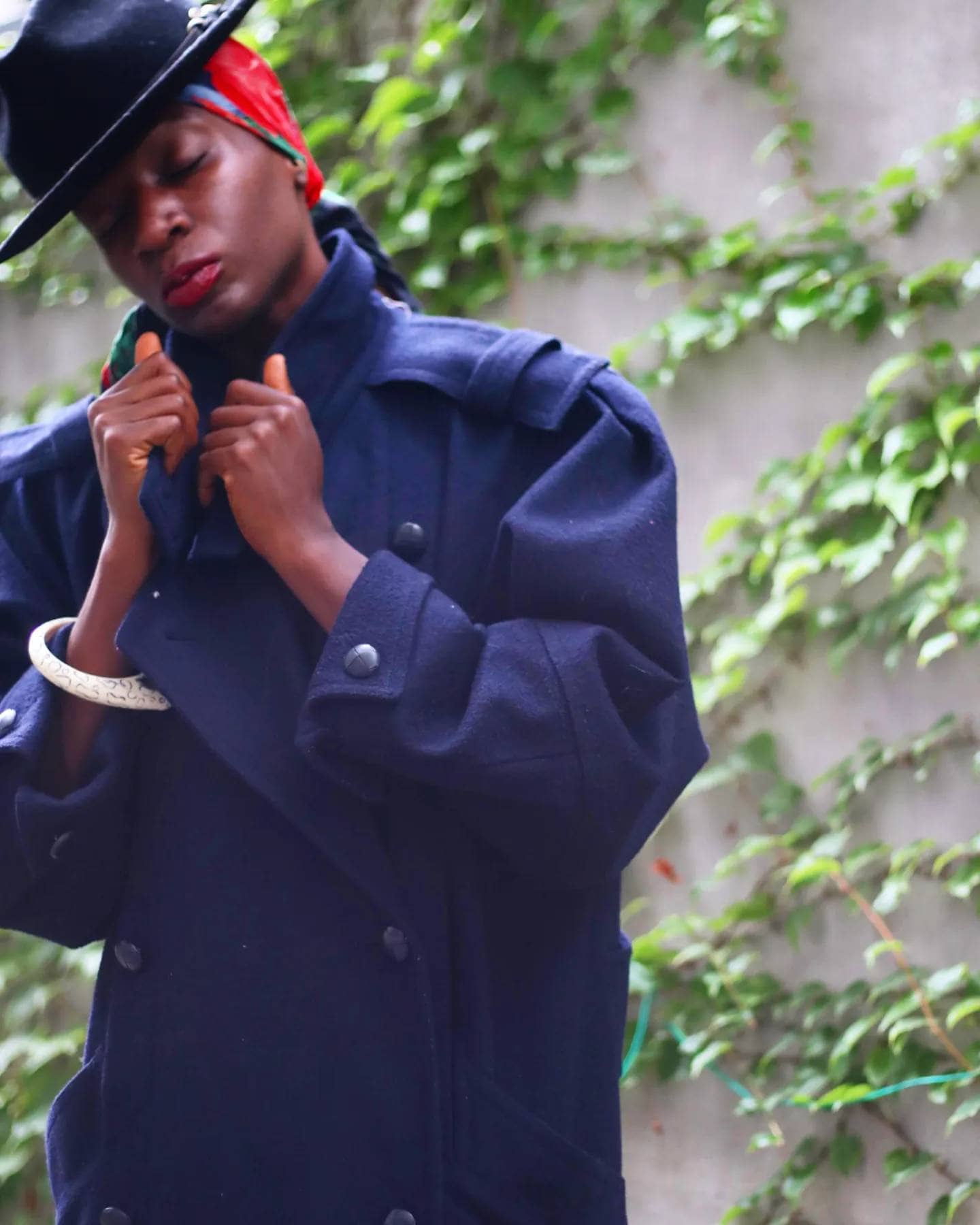 80s Lodenfrey Wool Blend Winter Coat | Vintage unisex navy Winter Trench Coat| Minimalist woman's winter coat