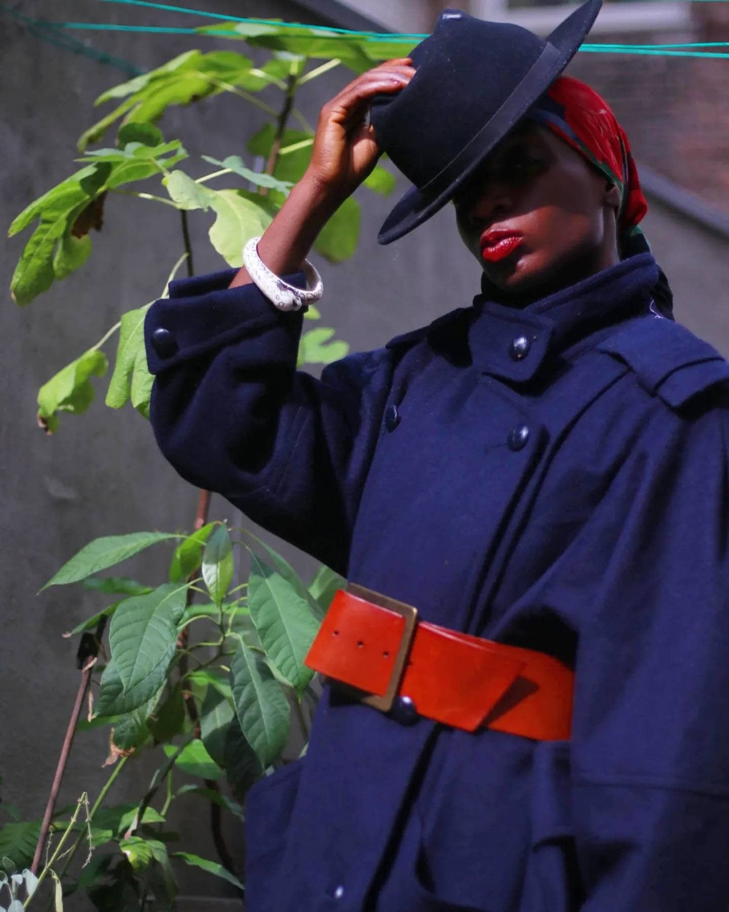 80s Lodenfrey Wool Blend Winter Coat | Vintage unisex navy Winter Trench Coat| Minimalist woman's winter coat