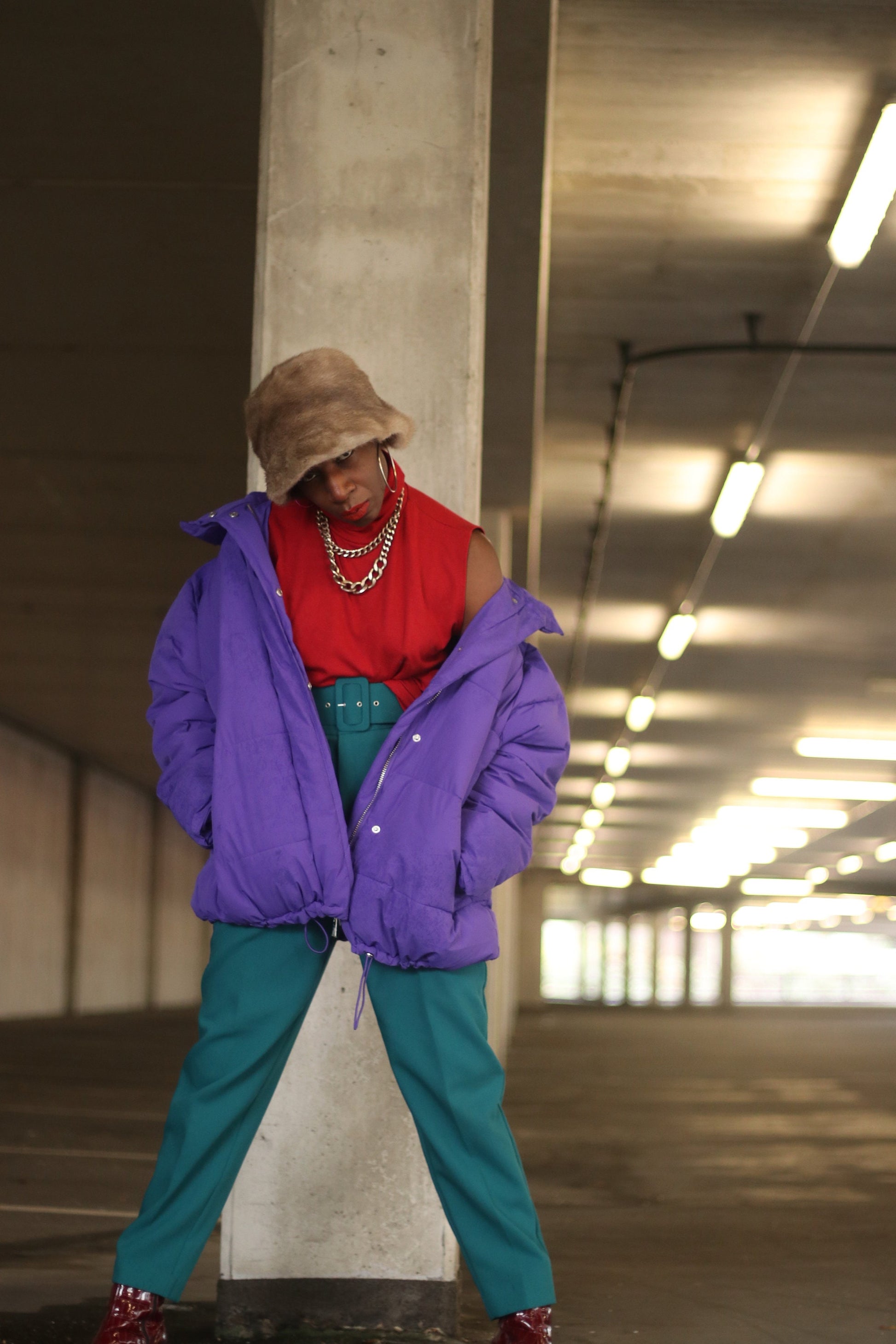 70s Fur Hat| Vintage Winter bucket Hat