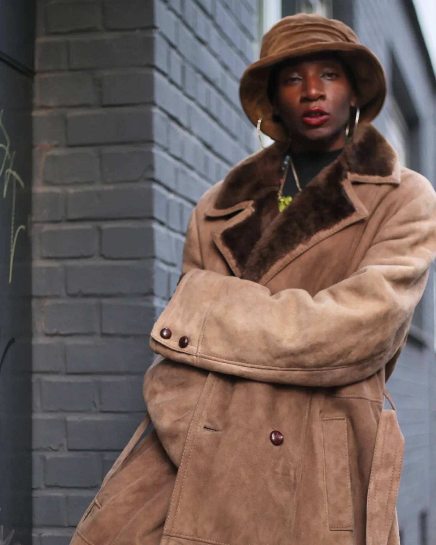 80's Rupp & Taureck couture Shearling Coat | Vintage long brown heavyweight winter jacket| Unisex Winter Coat| Men's Winter Coat