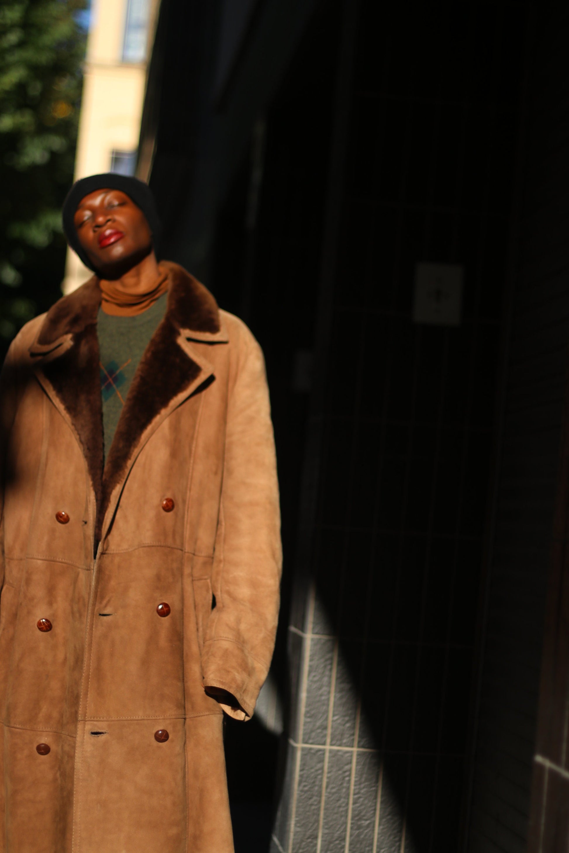 80's Rupp & Taureck couture Shearling Coat | Vintage long brown heavyweight winter jacket| Unisex Winter Coat| Men's Winter Coat