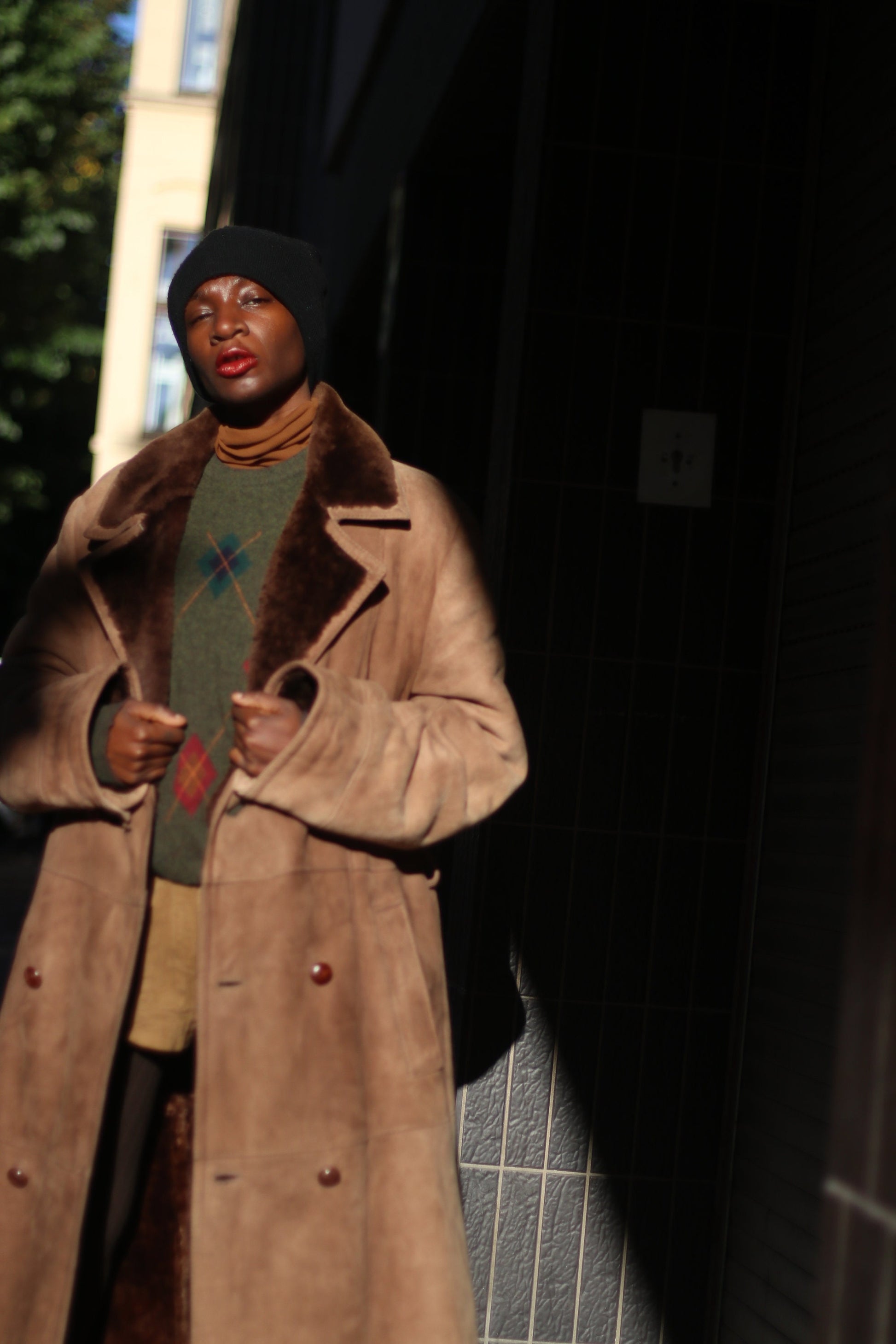 80's Rupp & Taureck couture Shearling Coat | Vintage long brown heavyweight winter jacket| Unisex Winter Coat| Men's Winter Coat