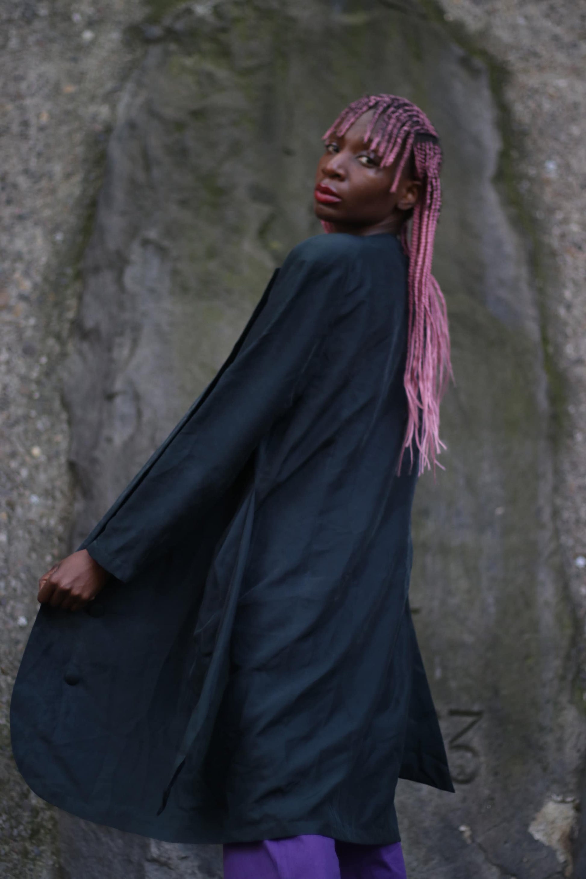 Y2K silk blouse or dress | Vintage black silk buttoned down design with tie
