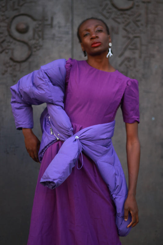 Handmade Purple Maxi Dress Vintage Regal Festive Evening Dress