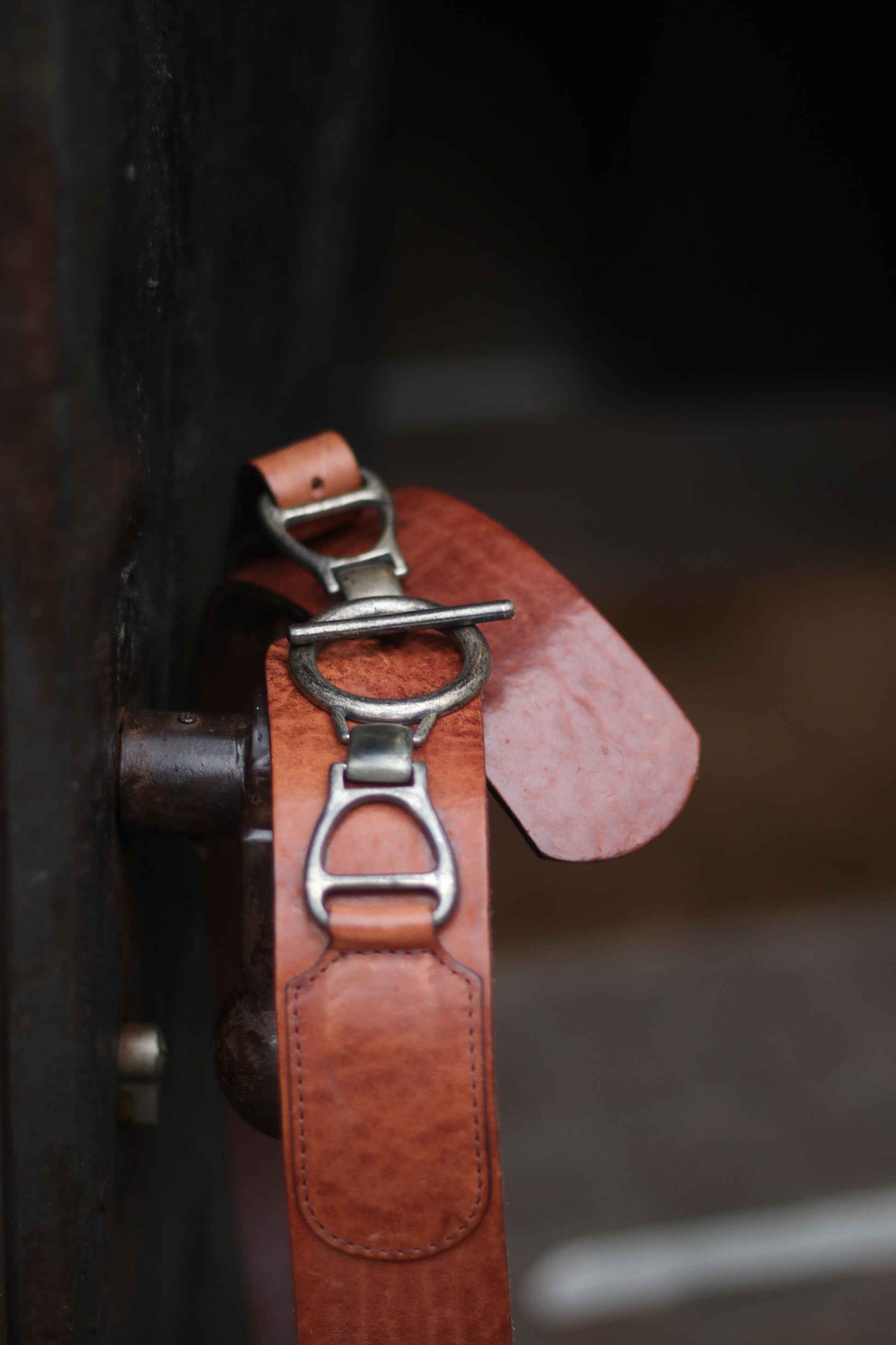 90s Red label Petrol Industries Leather Belt| Vintage Statement Brown Waist belt with copper colored details