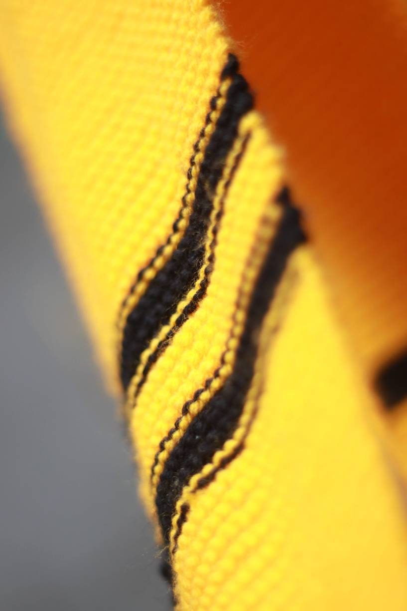 y2k Handmade Scarf| Vintage Yellow and black Scarf| Retro Knitted winter accessory
