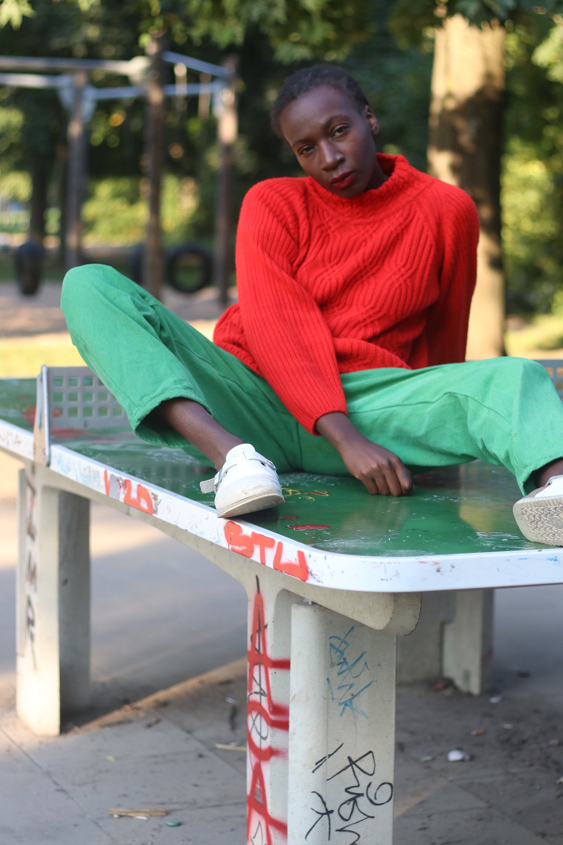 Vintage Red Long Sleeved Sweater |90s Minimalist Knit Made in Italy
