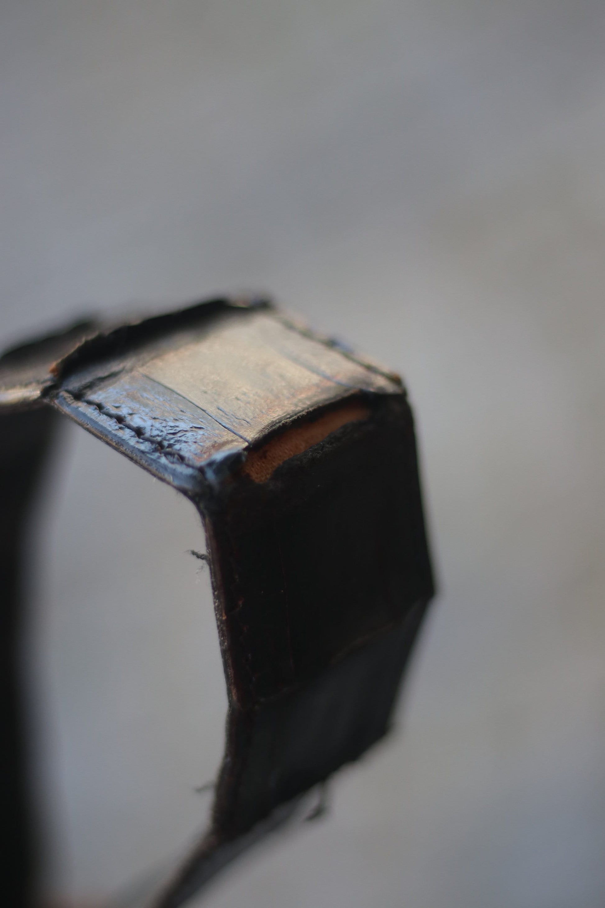 70s Black Exotic Skin Belt Vintage Minimalist Design