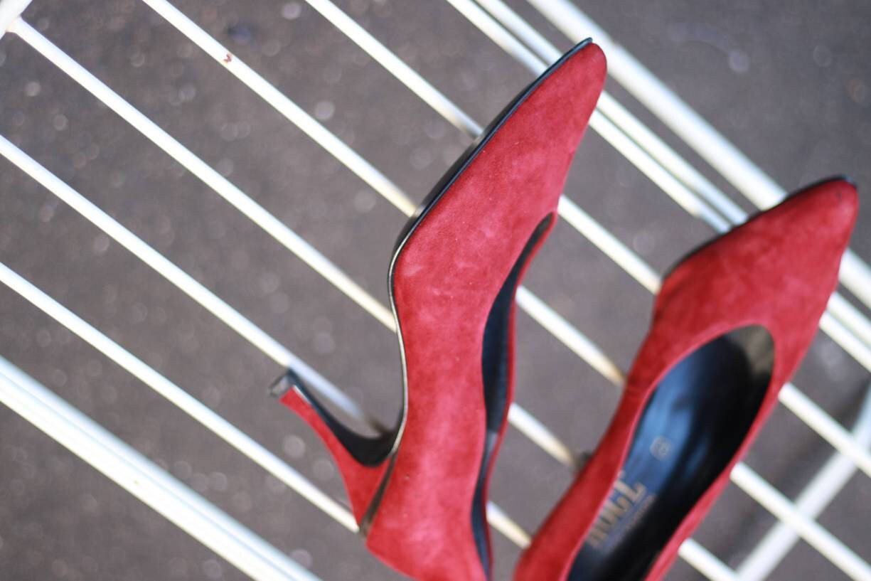 80s Hogl pointed toe heels| Vintage high heeled shoes |