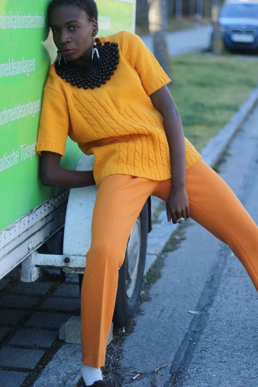 Vintage ESCADA Sport Orange trousers | y2k wool pants