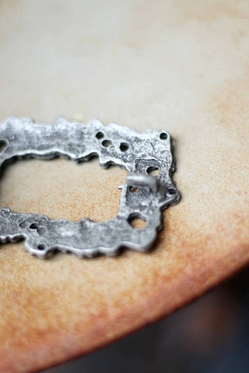 Vintage Chain link belt | Opulent 70s silver colored belt