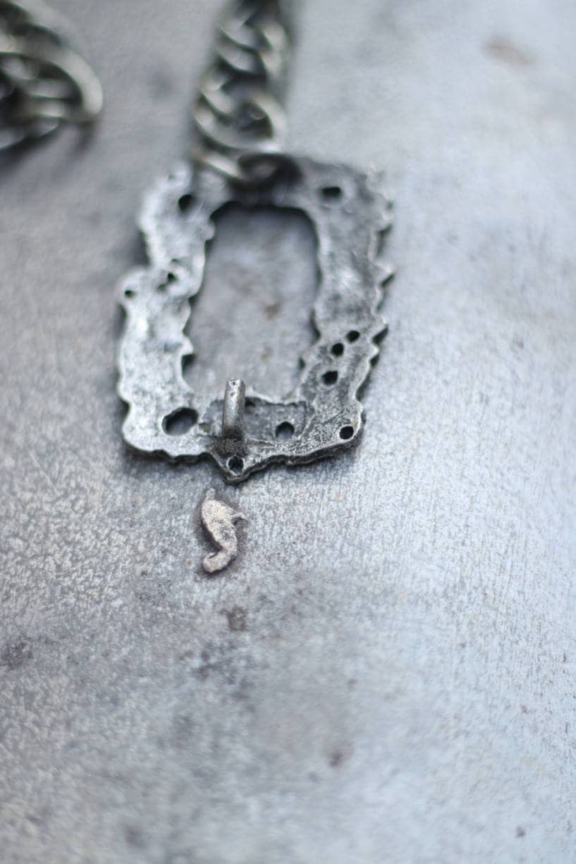 Vintage Chain link belt | Opulent 70s silver colored belt