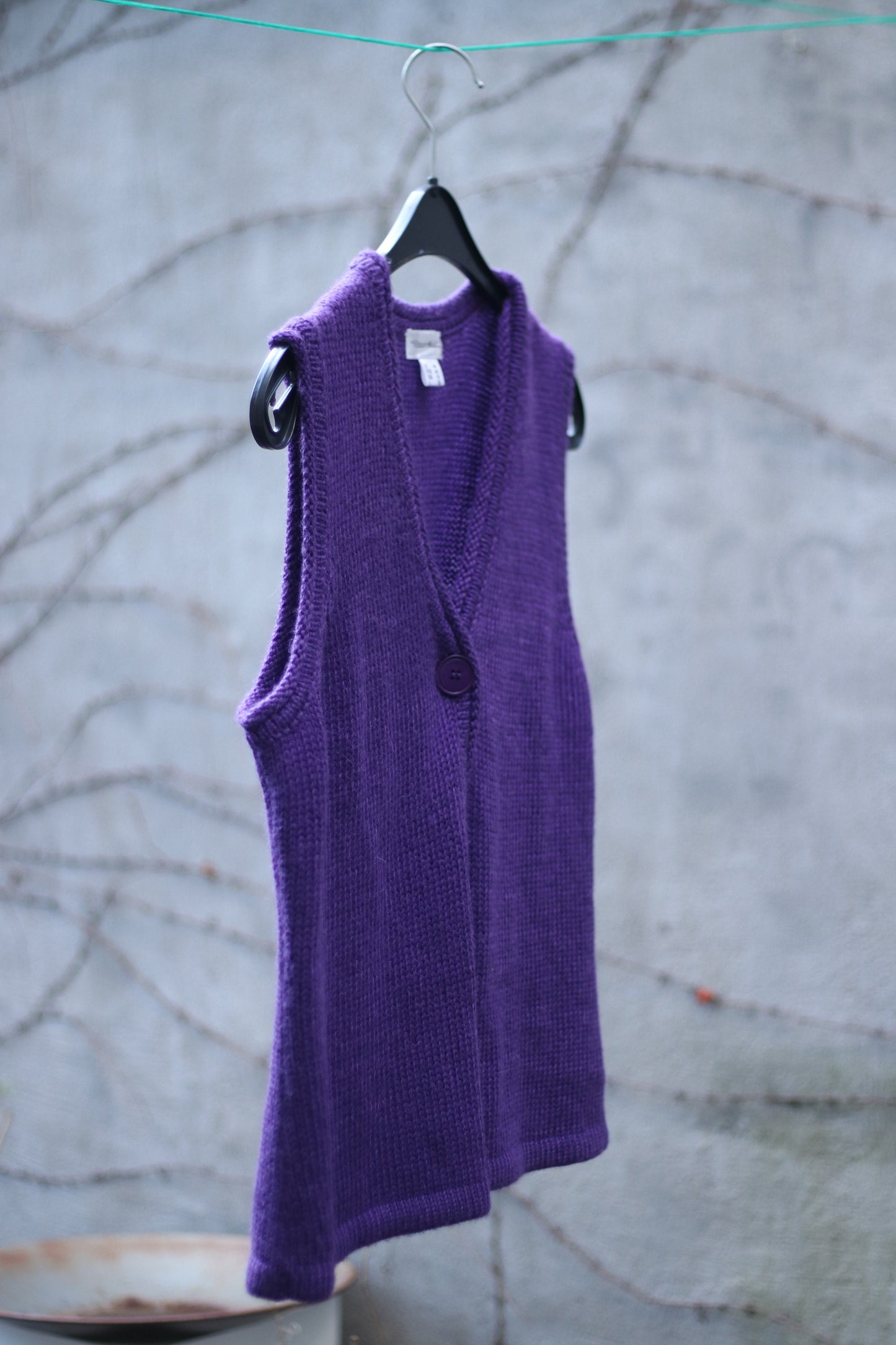 90s Peter Hahn| Vintage Knitted Purple Vest| 90s bold sleeveless vest