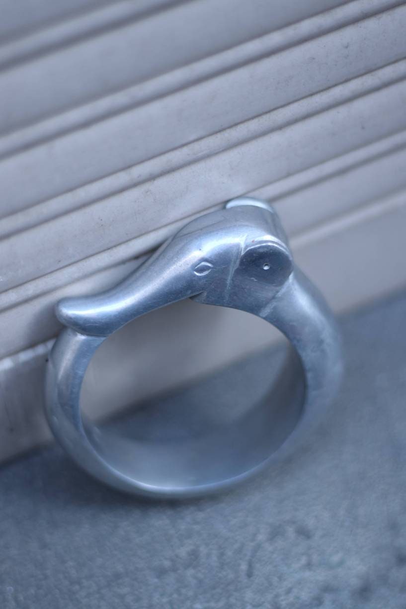 70s rare elephant shaped silver bracelet| Vintage handmade unique jewelry