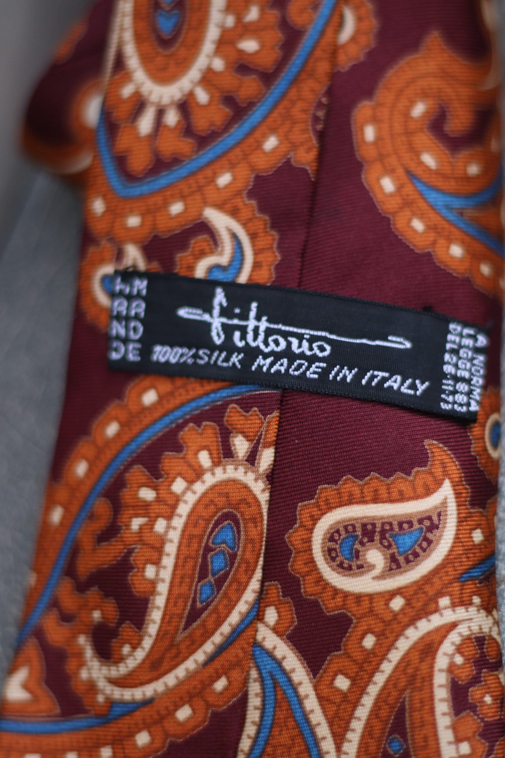 Vintage red eye drop print tie| Fillorio 90s silk mens wear suit Red Paisley Tie – Mens Paisley Silk Necktie