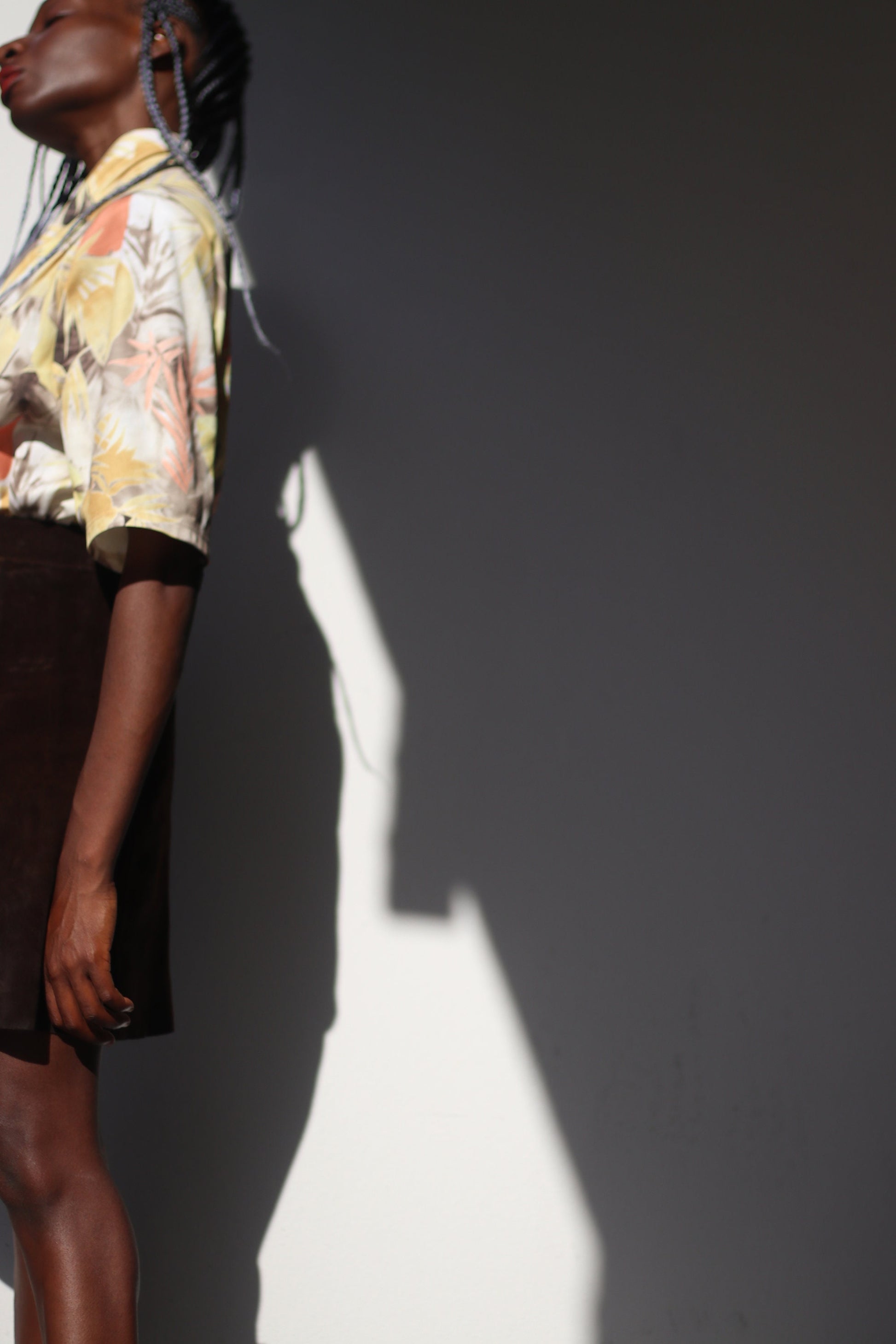 Vintage Finn Karelia Floral Print Blouse| 80s bold short sleeved shirt