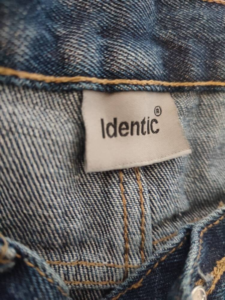 Vintage Identic denim | y2k upcycled denim with cool patches| Vintage blue jeans with quirky details