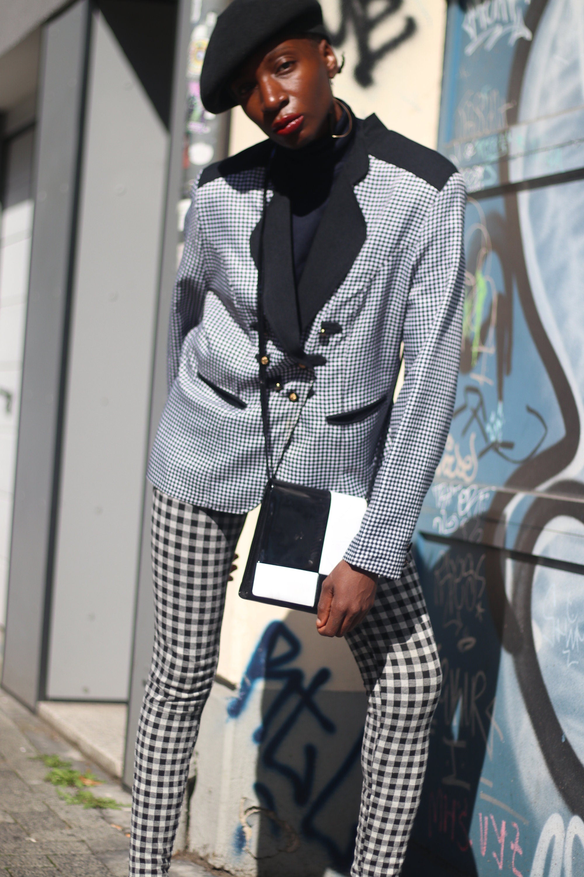 Vintage 80's Black + White Check Plaid Trousers – Opal Pineapple