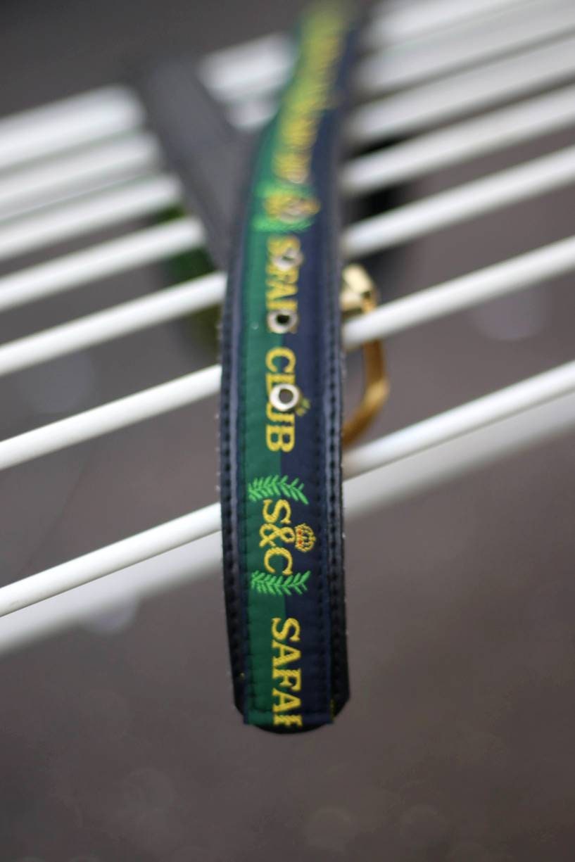Vintage belt in green and black|