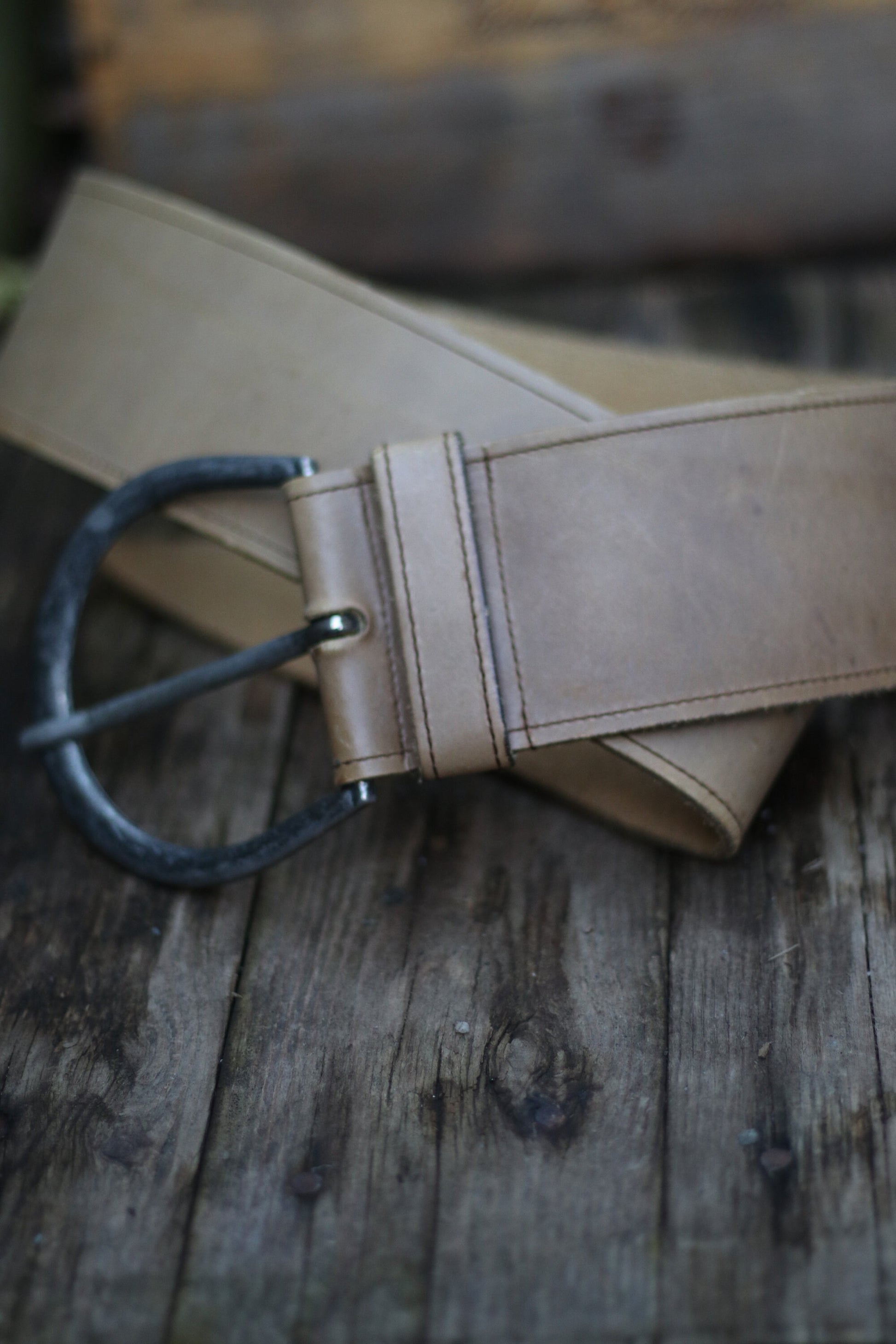 70s Leather Belt| Minimalist Vintage brown Schuchard & friese belt with statement buckle
