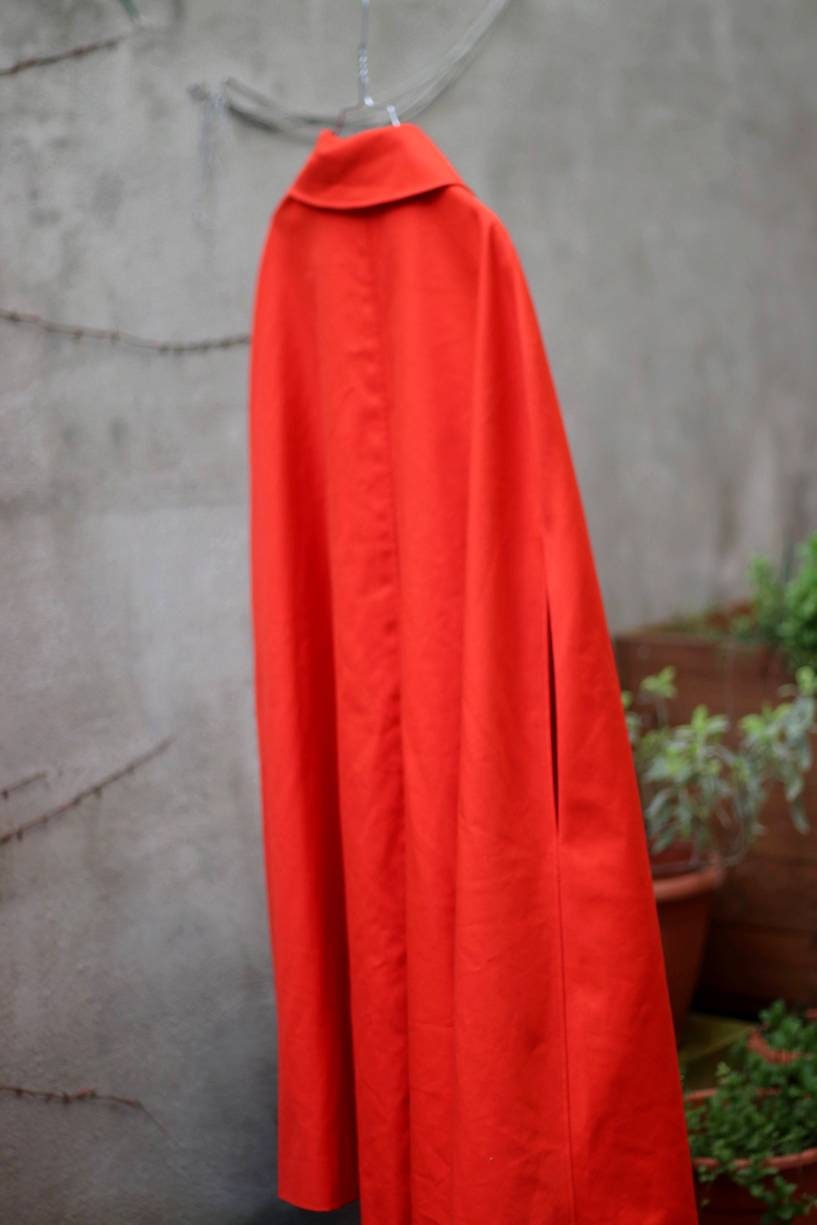 60s Voyager West by Youthcraft Mod Cape Coat| Vintage Orange Chic Cape| Bold Retro Outerwear| Old glamour winter coat