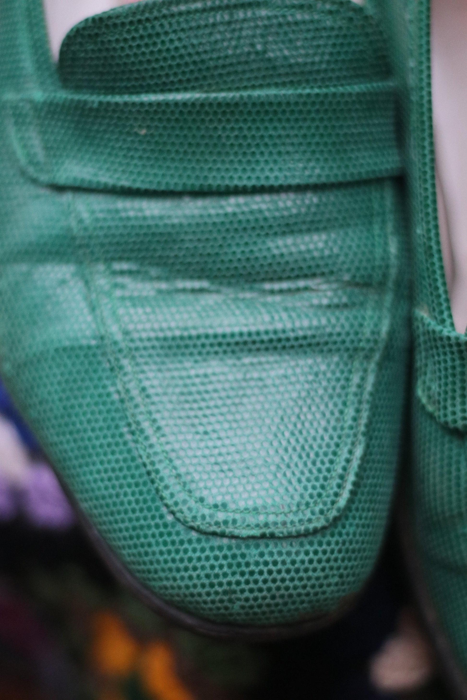 90s Gabor Brogues | Vintage Green Shimmery Shoes