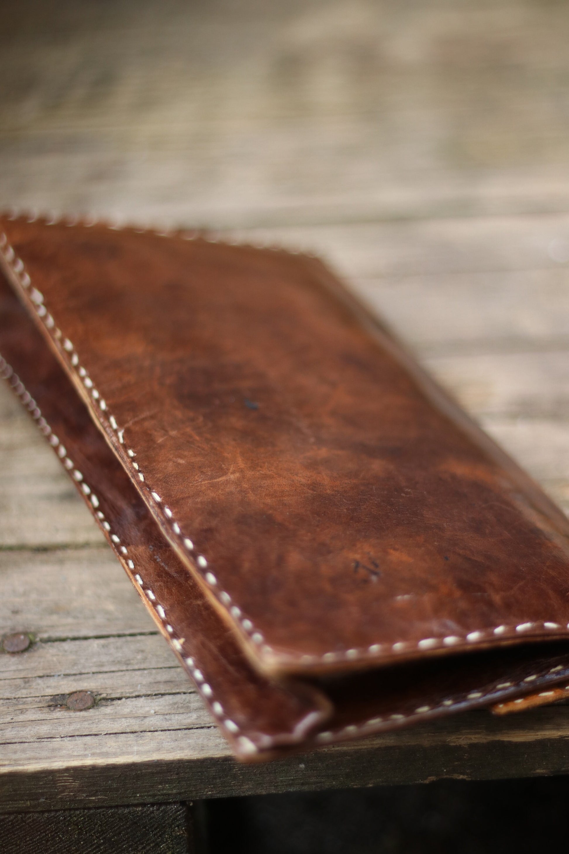 70s handmade Clutch| Vintage brown leather compact bag| monochrome minimalist mini bag with animal print details
