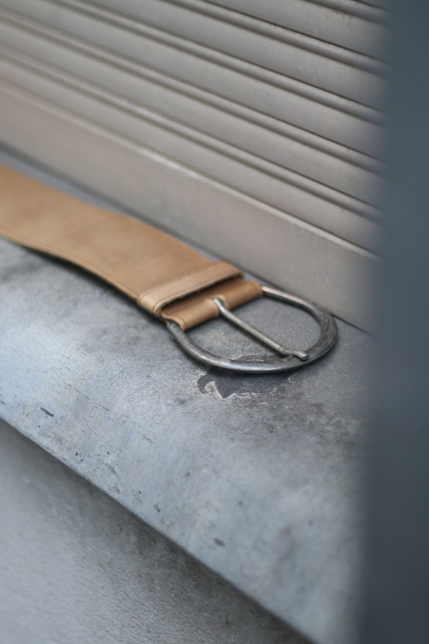 70s Leather Belt| Minimalist Vintage brown Schuchard & friese belt with statement buckle