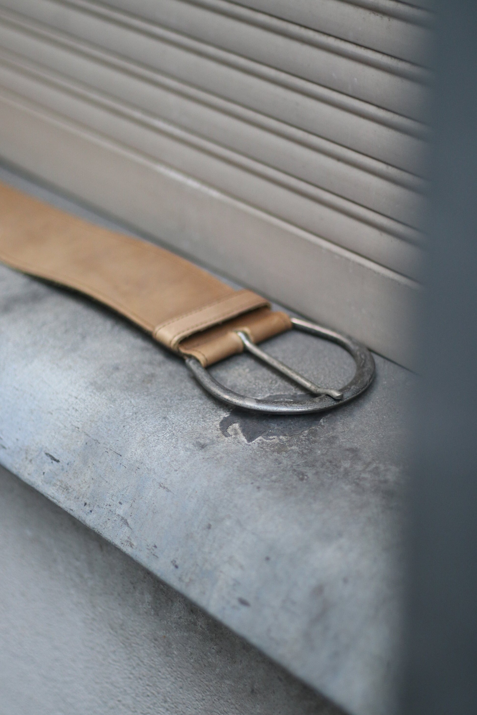 70s Leather Belt| Minimalist Vintage brown Schuchard & friese belt with statement buckle
