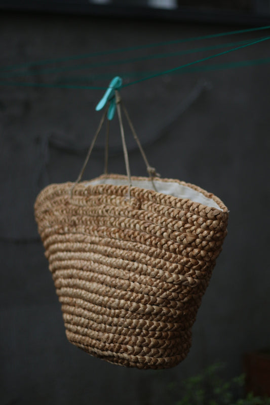 80s woven straw bag | Vintage minimalist basket bag | Chic Summer country chic bag