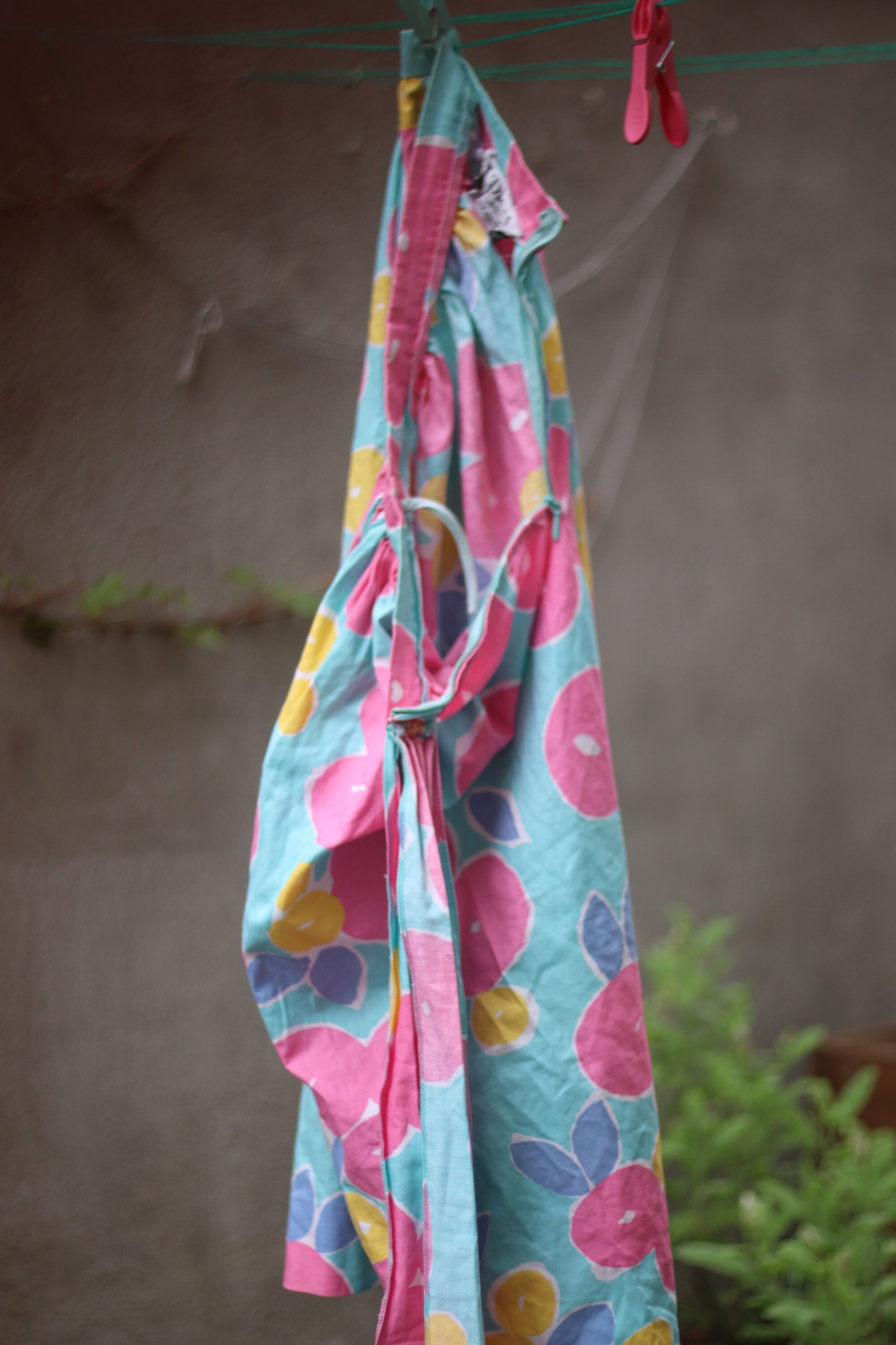 70s floral print Summer Skirt | Pierle Brussels Skirt Made in France| Vintage bold light blue skirt with pink patterns tie.