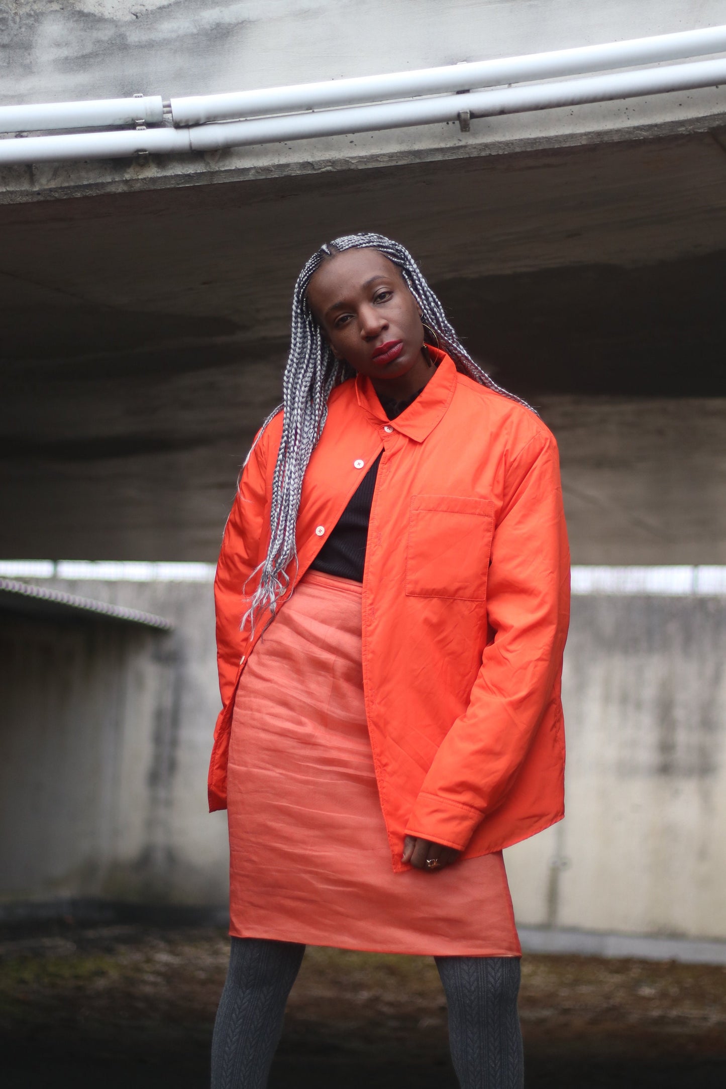 y2k Orange Skirt Skirt| Strenesse Vintage Skirt |Feminine above the knee length