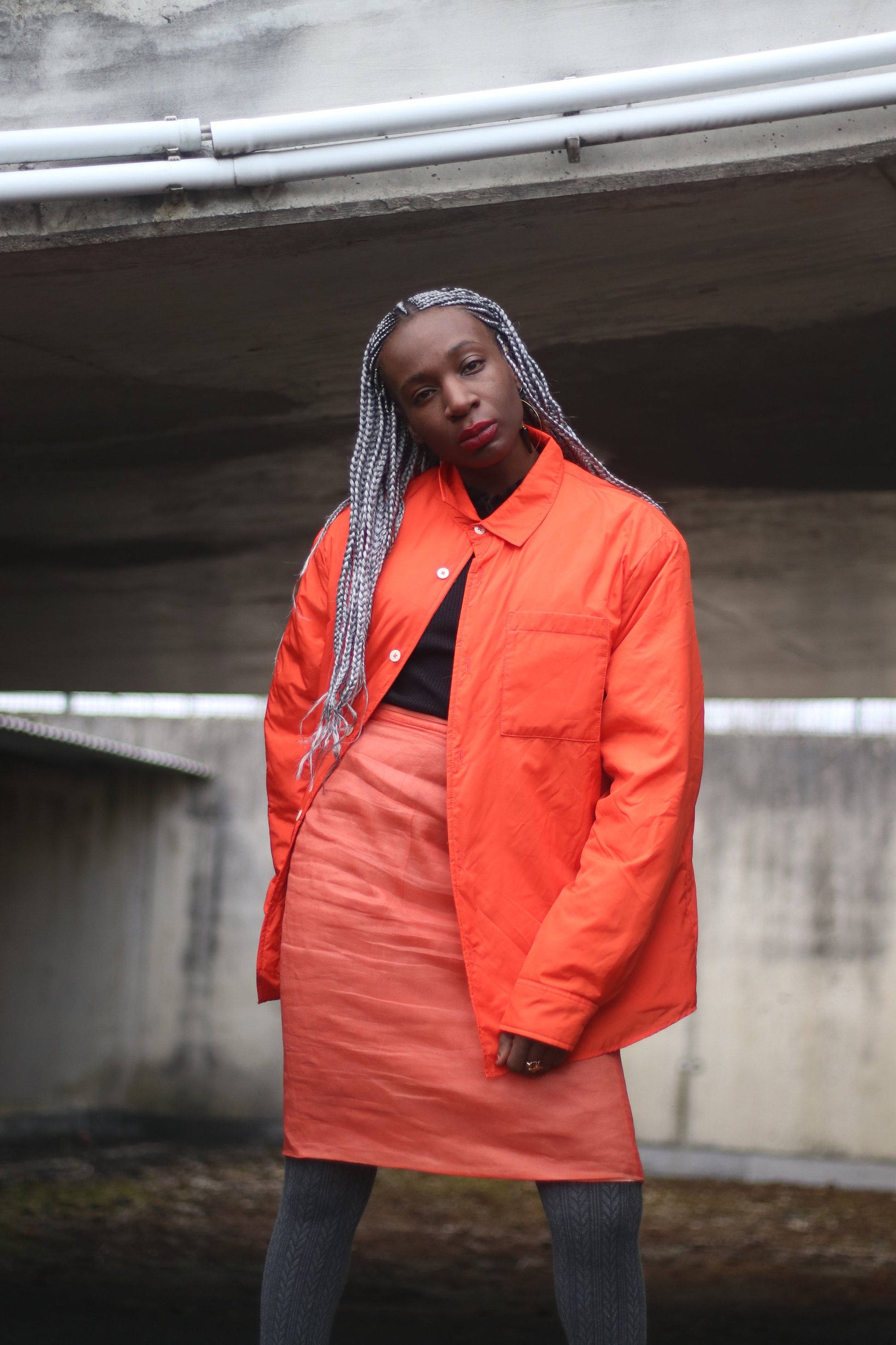 y2k Orange Skirt Skirt| Strenesse Vintage Skirt |Feminine above the knee length