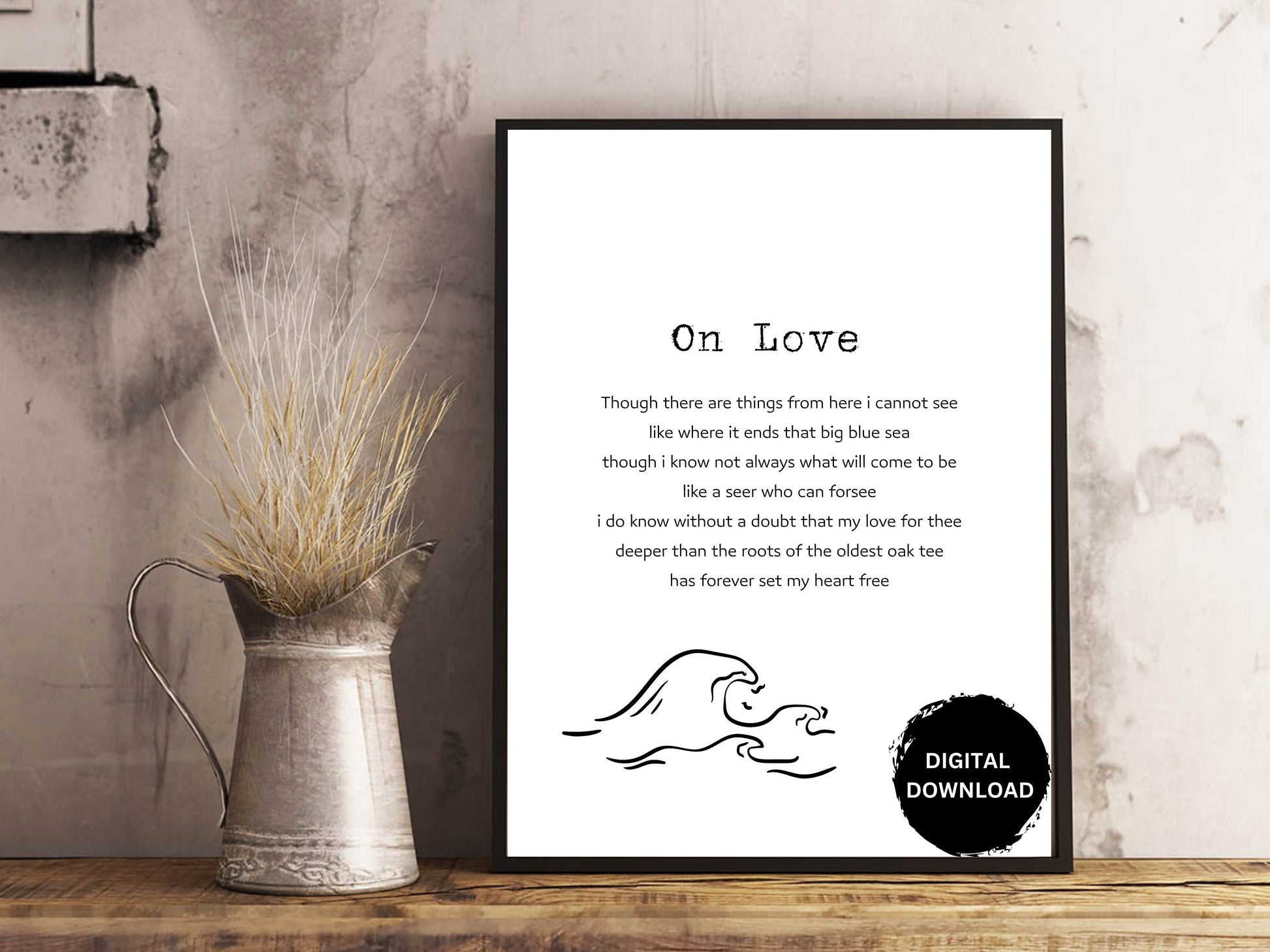 A Love Poem| Gift for a lover| Valentine Day Gift| Anniversary day Present| Printable Art | Prose on Self Love| Ode and Sonnets