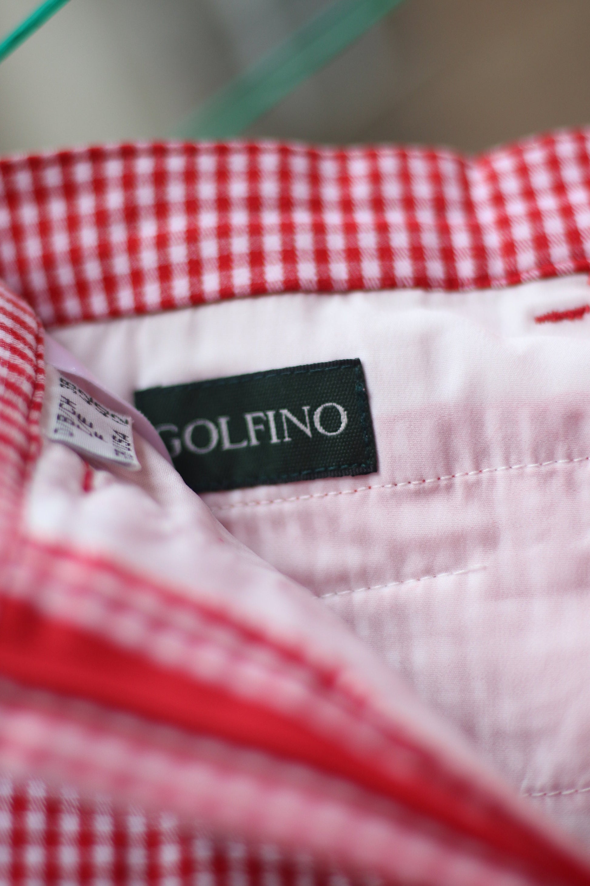 90s Golfino Checkered cropped pants Vintage red and white plaid cropped summer pants