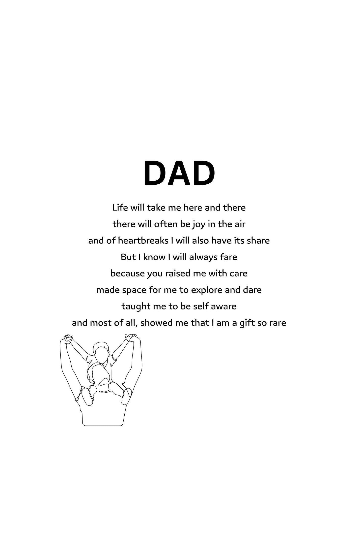 Original Fathers Day Poem |Wall Art| Printable Art | Prose on Love and Adventure| Gift for him| Poetry Birthday Gift| Girl Dad