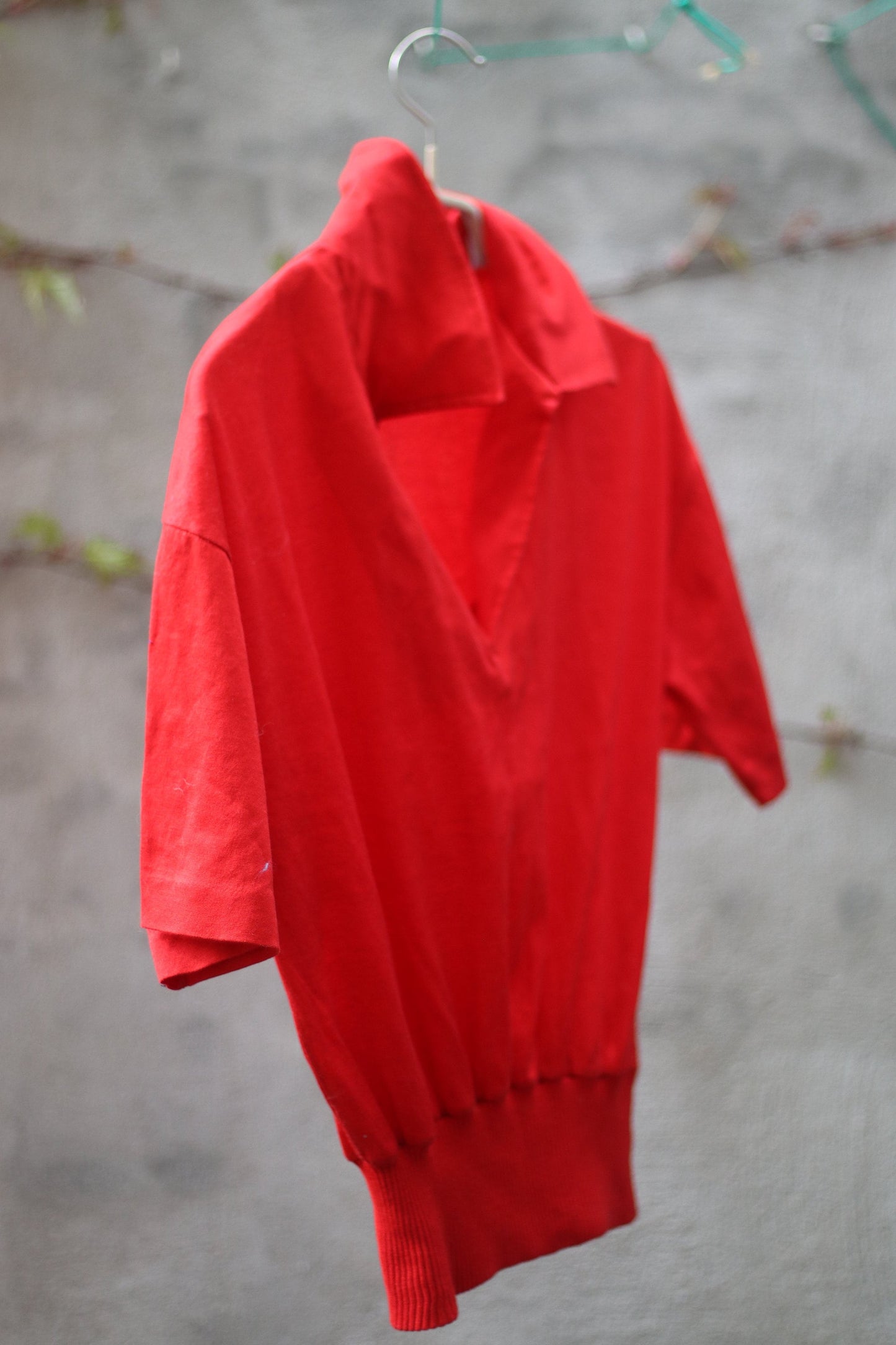 Y2k Gabrielli cropped red top| Vintage short sleeved minimalist cotton Summer design