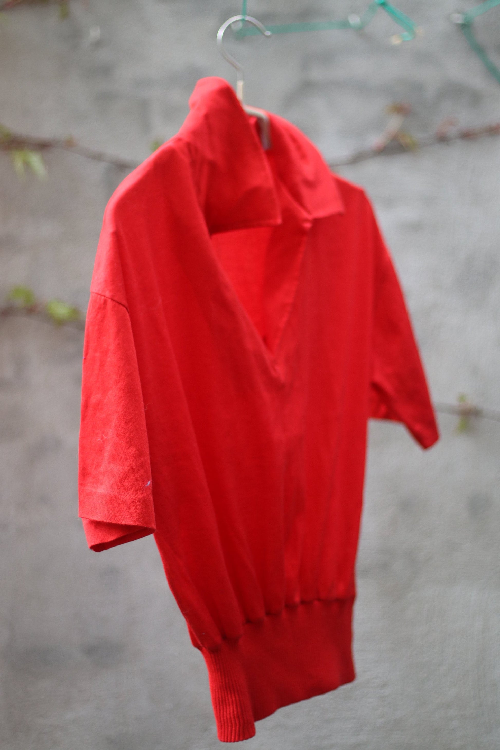 Y2k Gabrielli cropped red top| Vintage short sleeved minimalist cotton Summer design