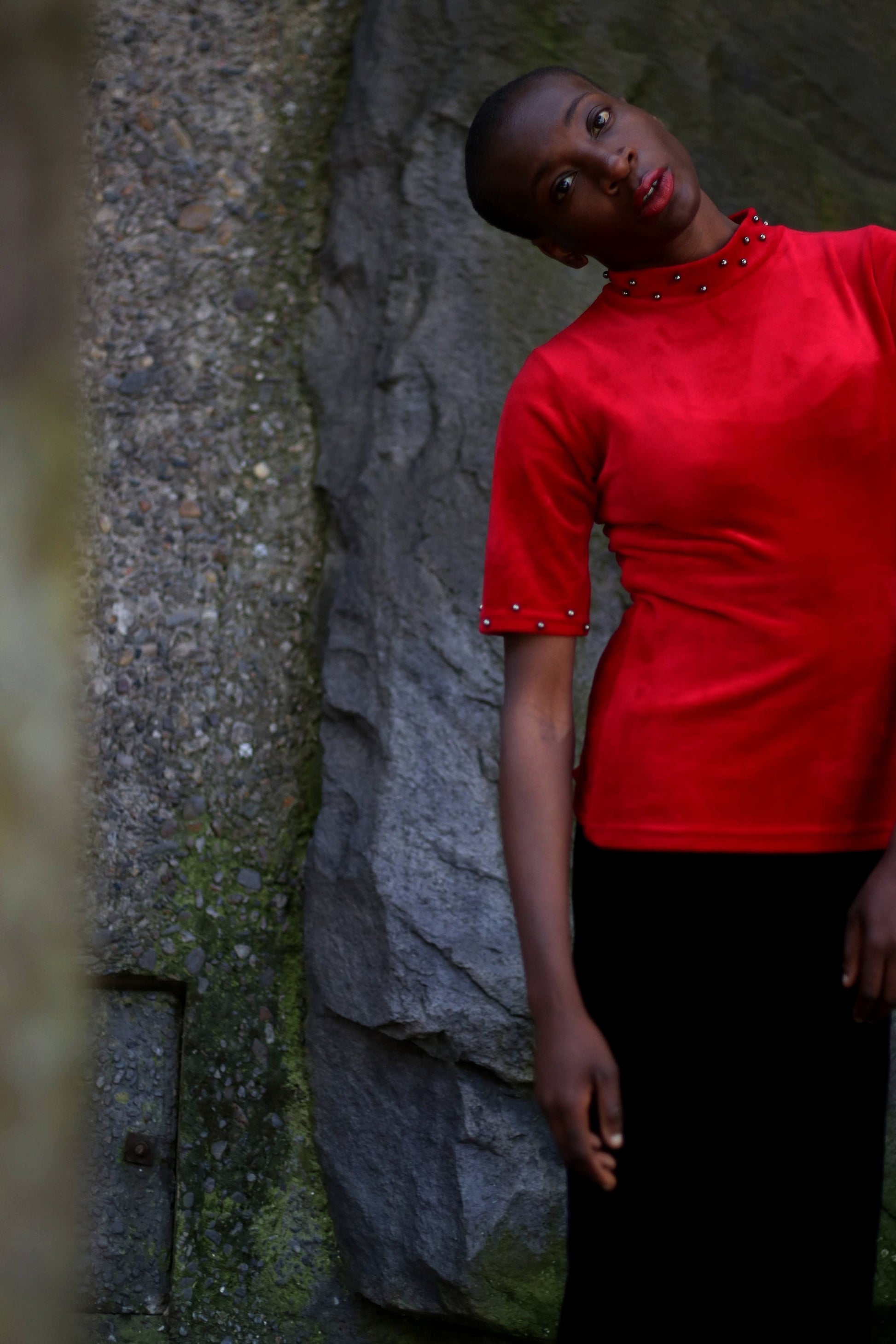 Vintage Gothic Top| y2k red velvet optic short sleeved blouse| Opulent Dark Glamour Design Chic