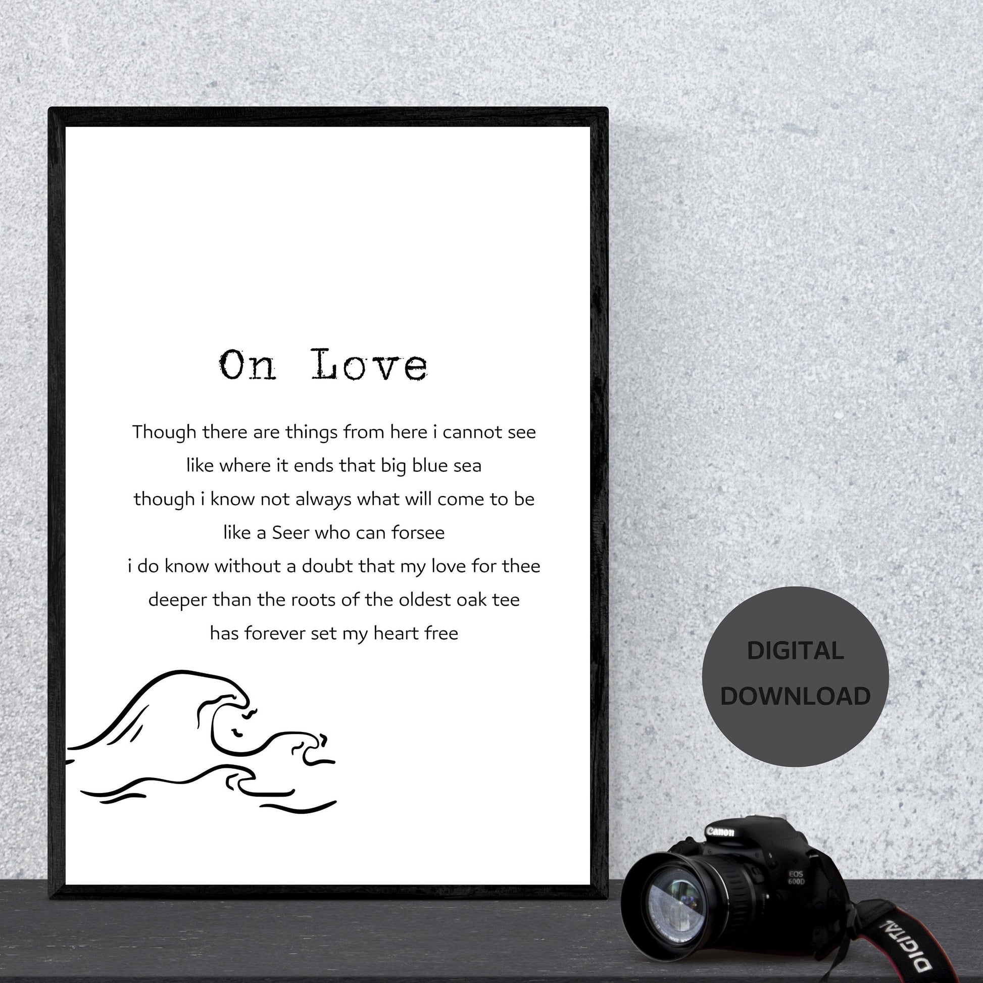 A Love Poem| Gift for a lover| Valentine Day Gift| Anniversary day Present| Printable Art | Prose on Self Love| Ode and Sonnets