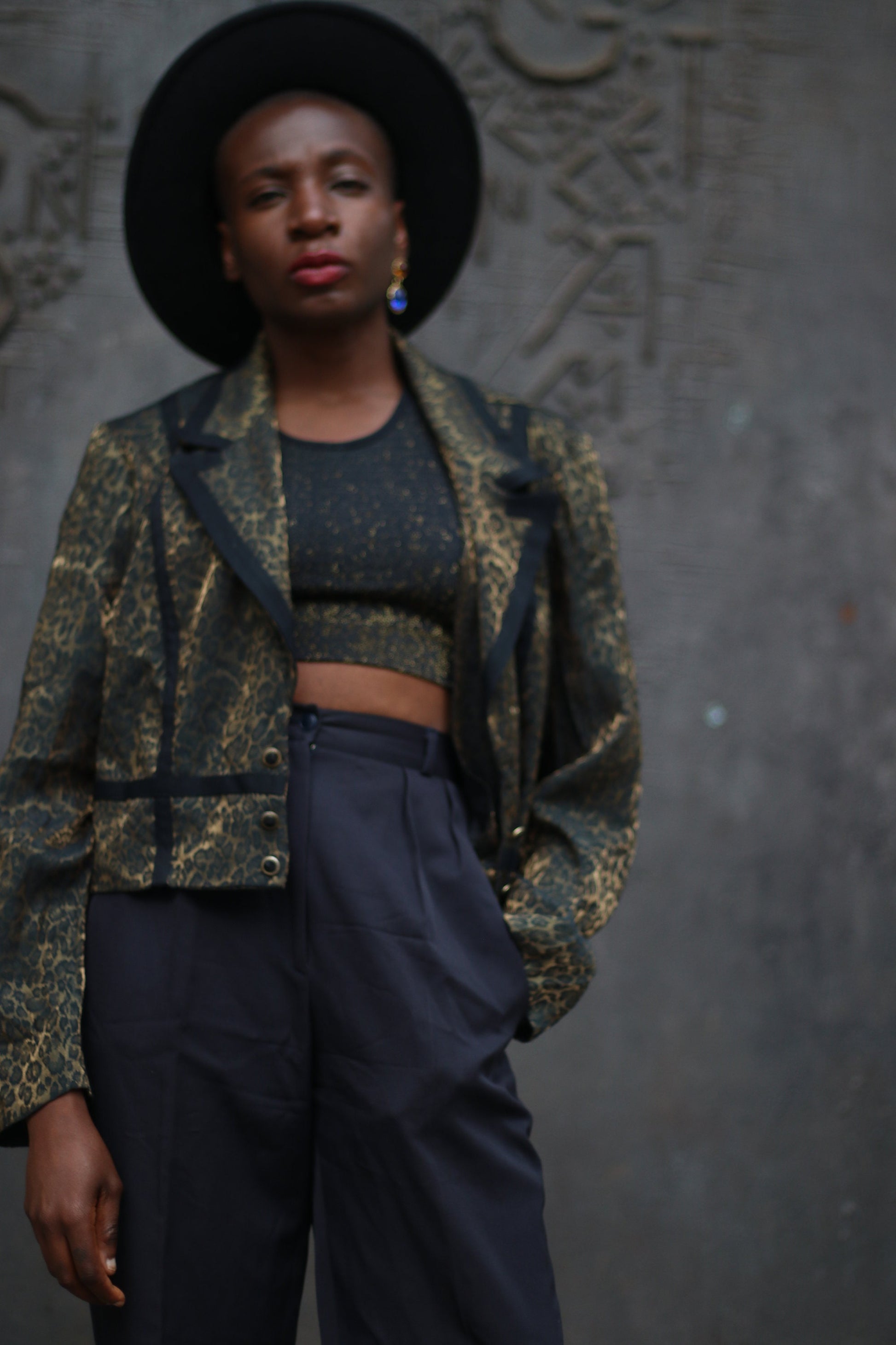 y2k DJ & CO Leo print blazer l Animal Print Textured Jacket | Y2K Leo print light coat