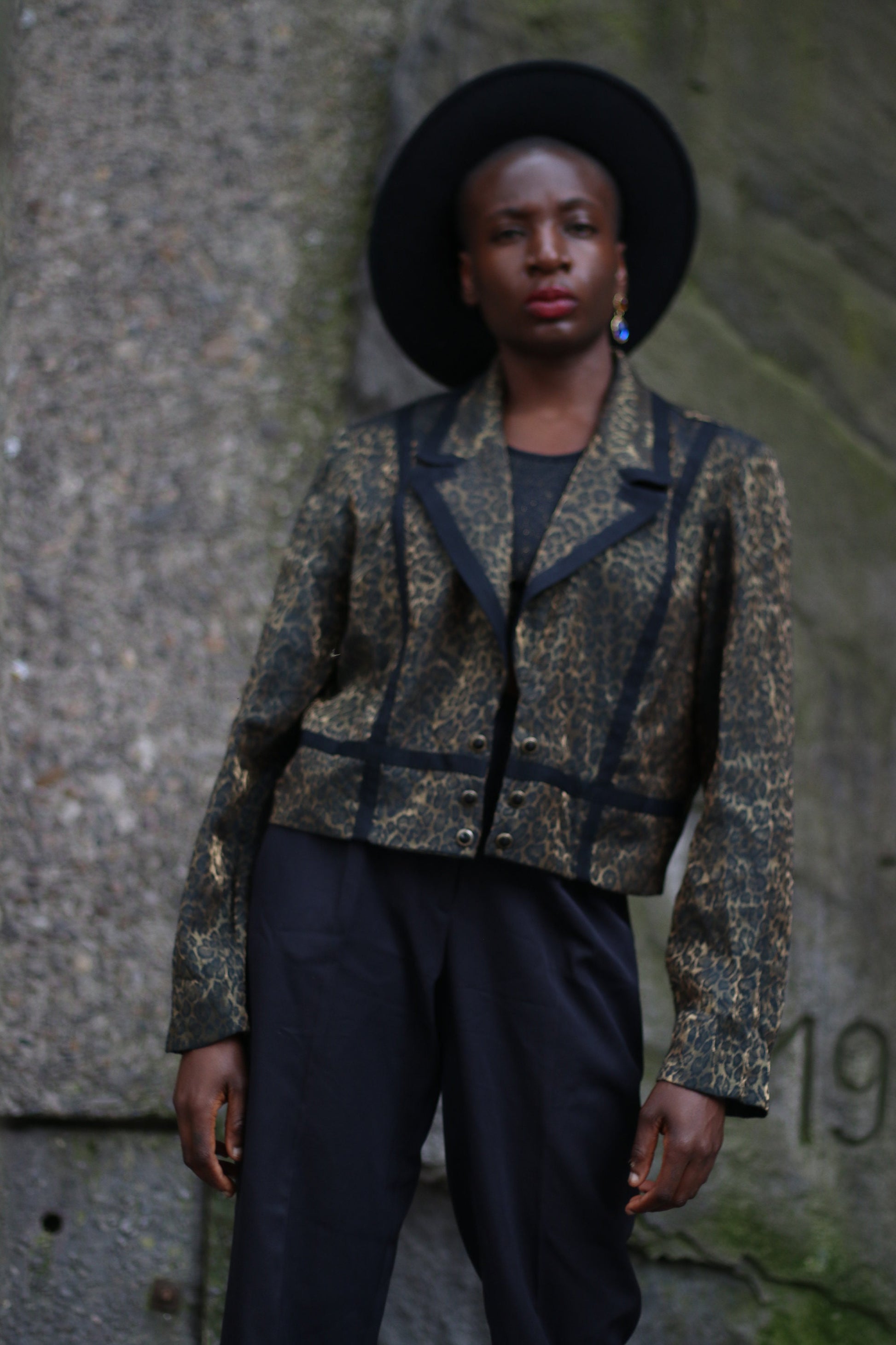 y2k DJ & CO Leo print blazer l Animal Print Textured Jacket | Y2K Leo print light coat