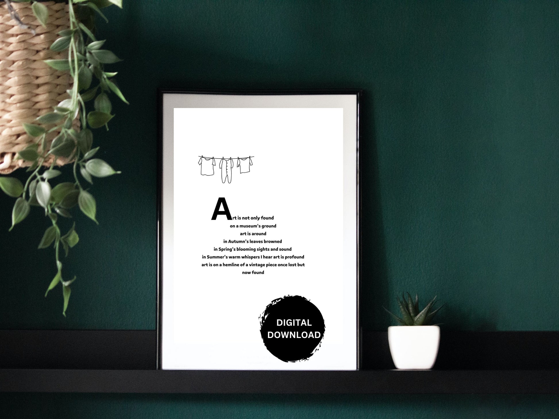 Original Poem on Art | Wall Art| Printable Art | Prose on Fashion| Gift for Dad| Family Story| Fashion and Fables