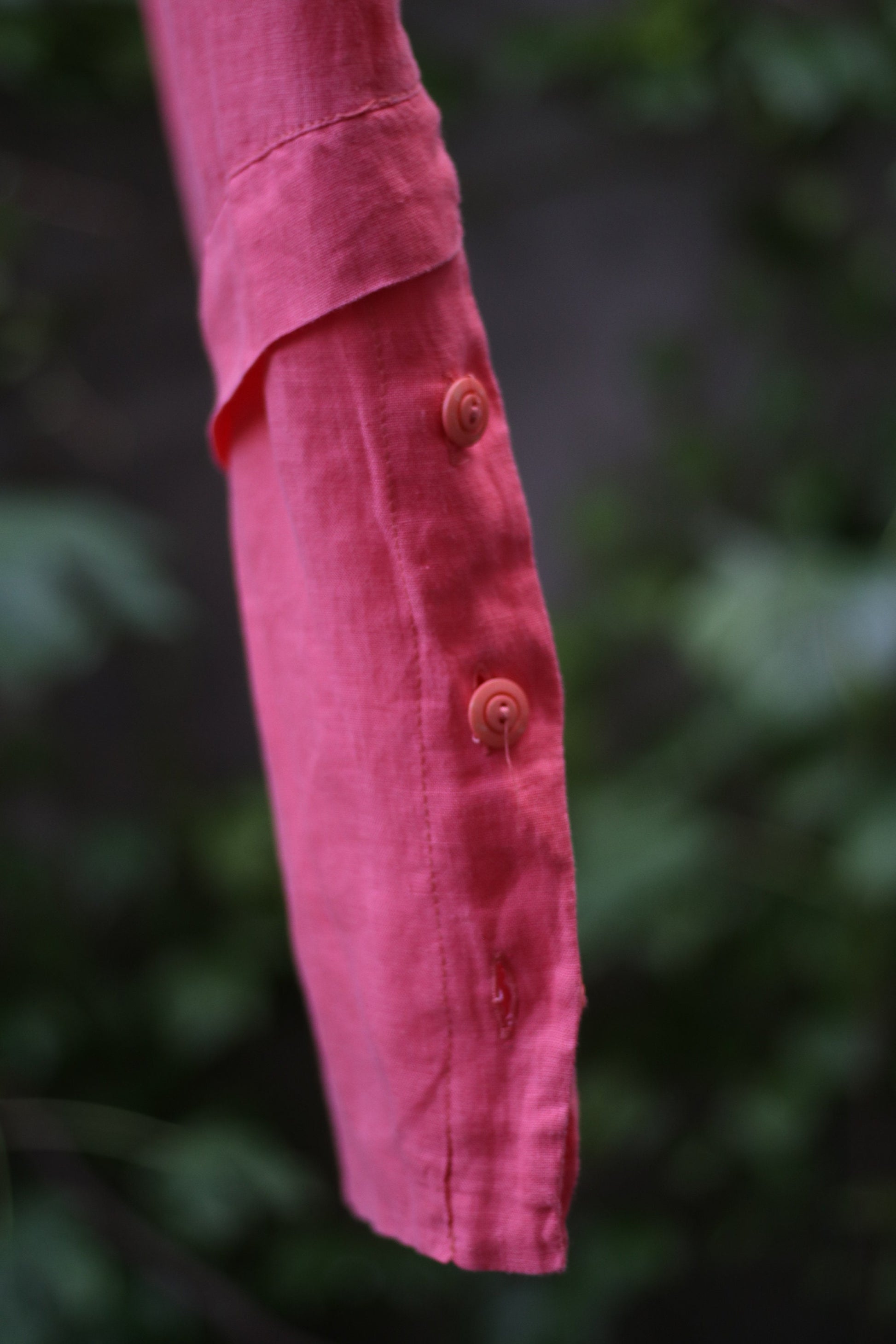 Vintage Linen Skirt in Orange| 90s bold summer skirt| Maximalist design
