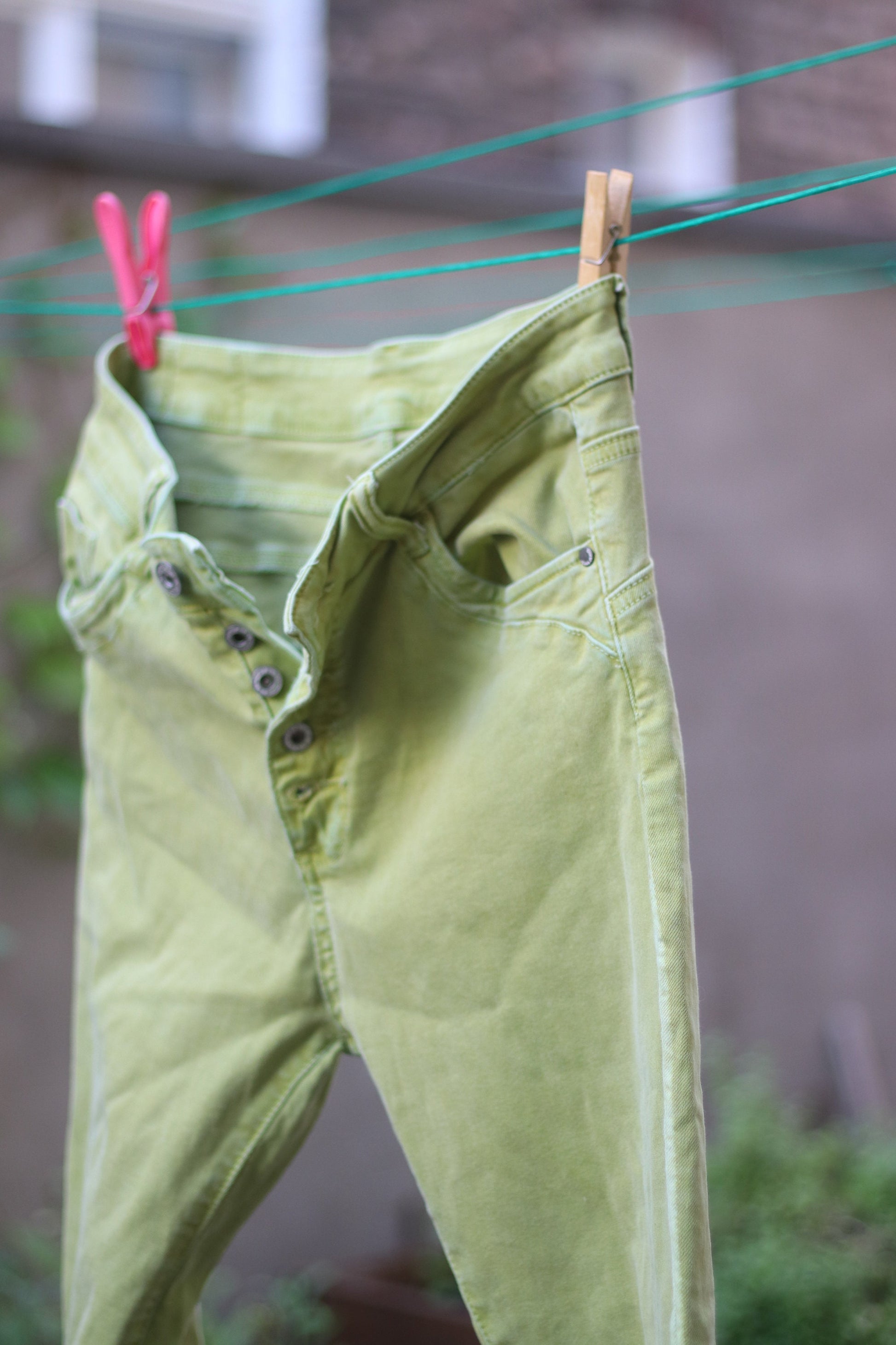 y2k green skinny jeans Vintage denim in green