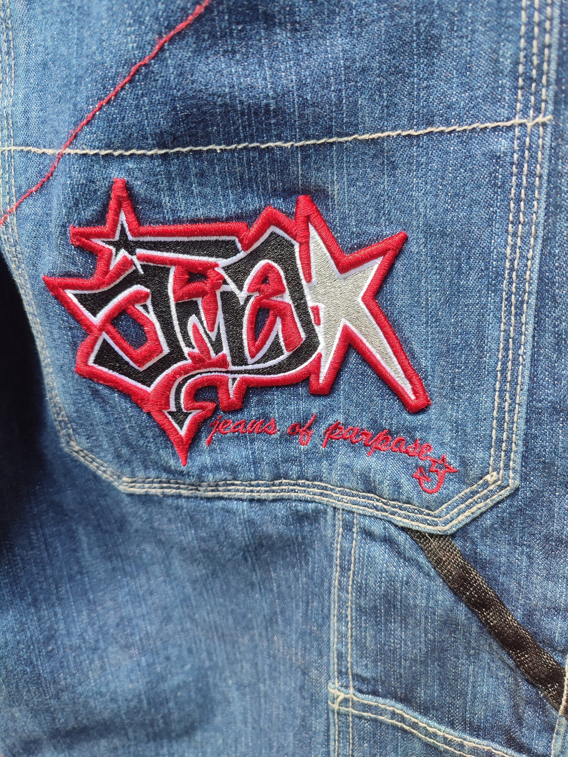 y2k Here & there Denim culottes| Vintage blue denim shorts with closure and graphic print| Jeans culottes with print
