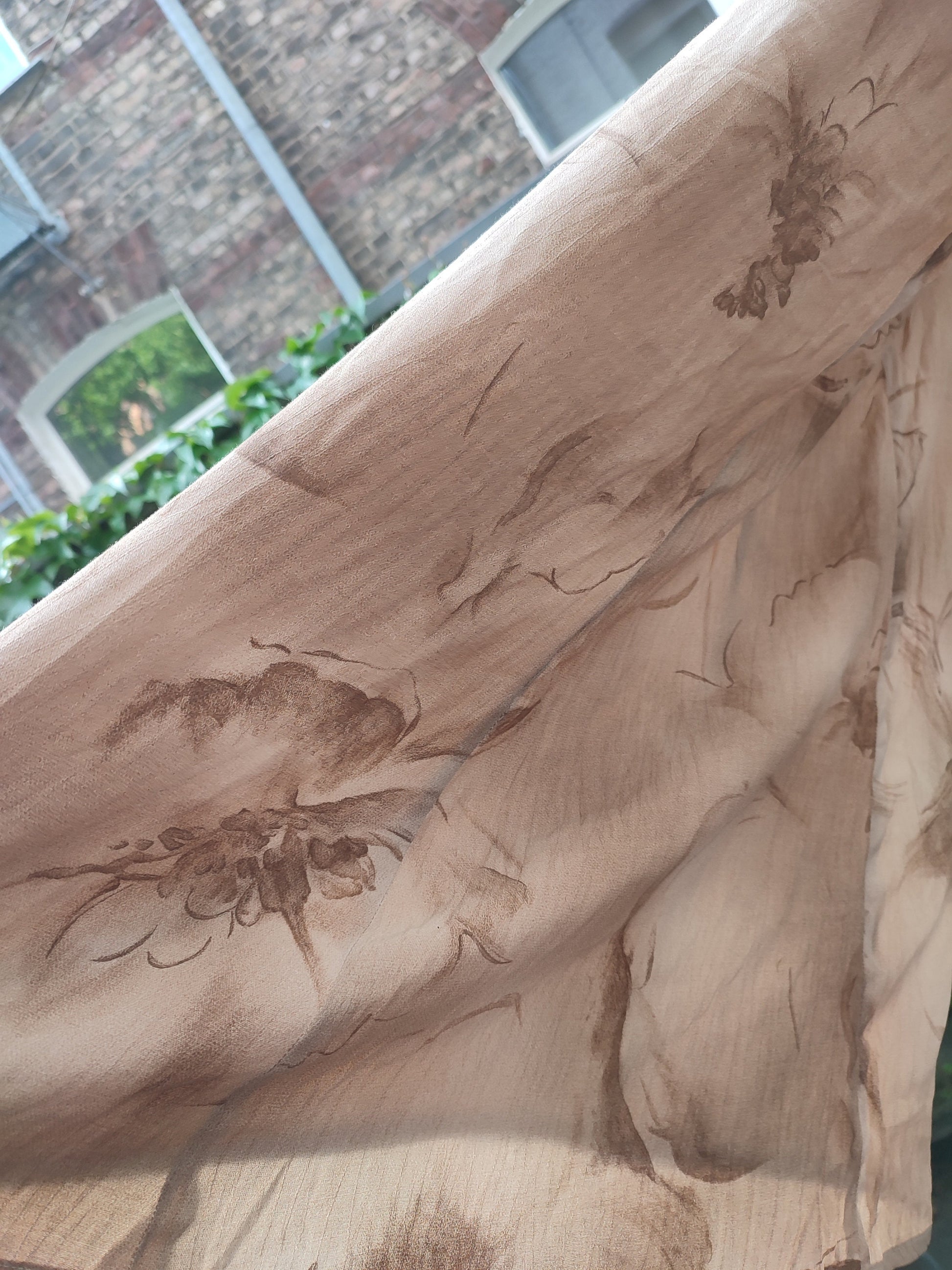 y2k floral Print maxi skirt| Vintage brown summer skirt with ombre pallette| bohemian chic skirt