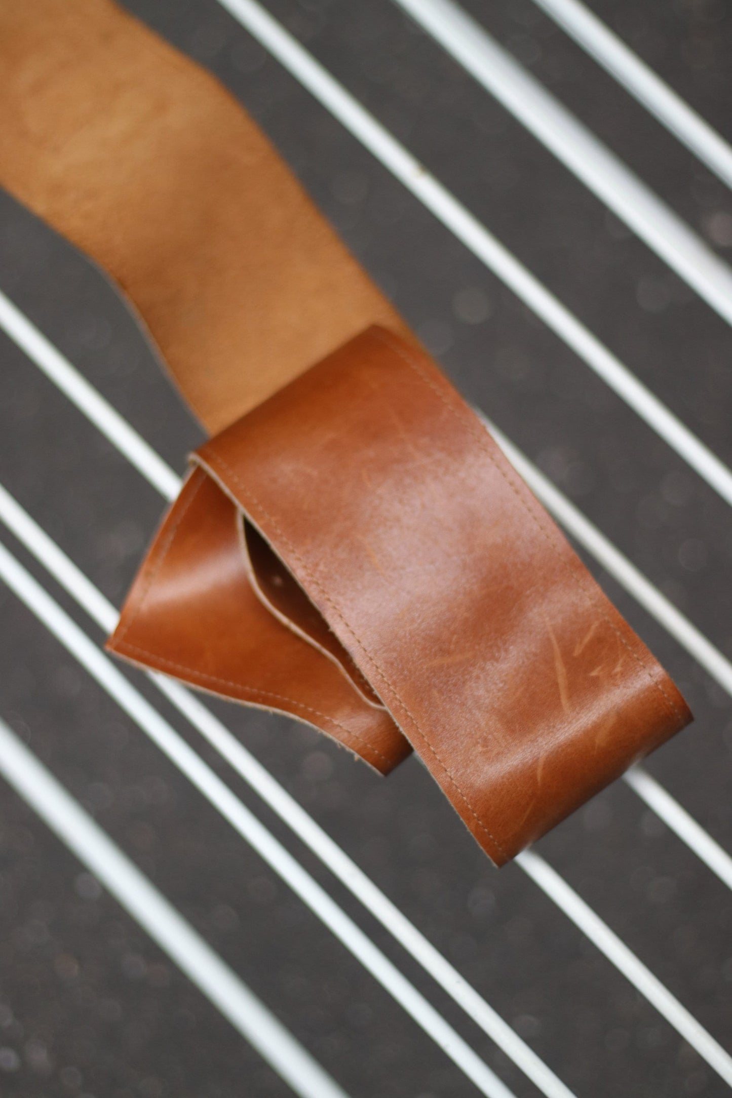 70s Handmade Leather Belt|Vintage Brown belt with silver buckle| Minimalist accessory waist belt