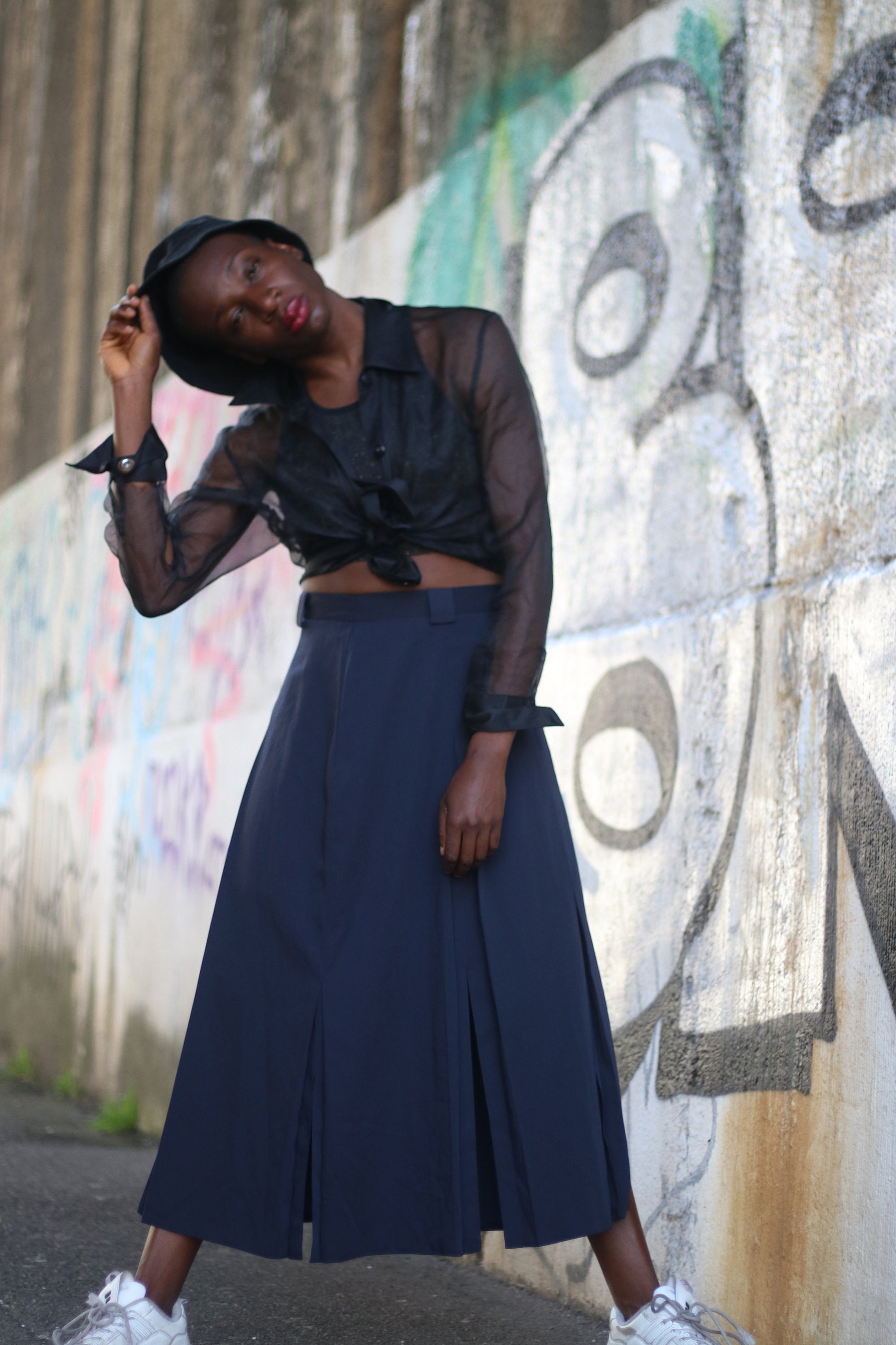 Vintage Fabiani Skirt | 90s Sportswear inspired pleated skirt | Minimalist avant garde capsule collection skirt