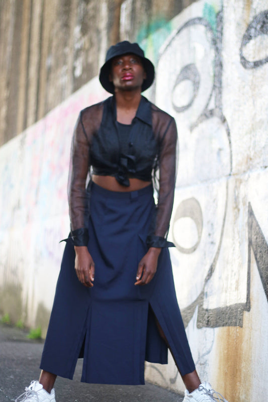Vintage Fabiani Skirt | 90s Sportswear inspired pleated skirt | Minimalist avant garde capsule collection skirt